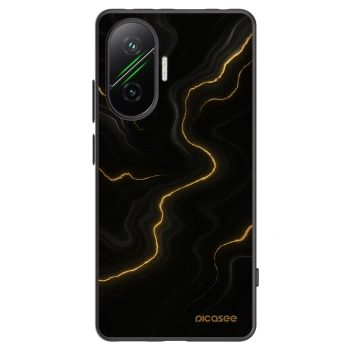 Picasee Μαύρη θήκη σιλικόνης για Xiaomi Poco F7 5G - Thunder