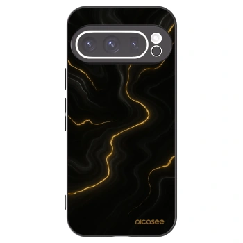 Picasee Μαύρη θήκη σιλικόνης για Google Pixel 9 Pro XL - Thunder