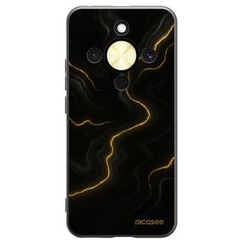 Picasee Μαύρη θήκη σιλικόνης για Honor Magic8 Lite 5G - Thunder