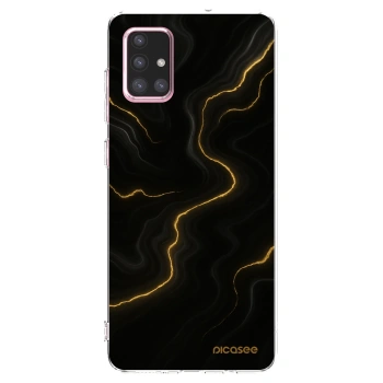Picasee διαφανής θήκη σιλικόνης Samsung Galaxy A71 A715F - Thunder