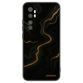 Picasee Μαύρη θήκη σιλικόνης για Xiaomi Mi Note 10 Lite - Thunder