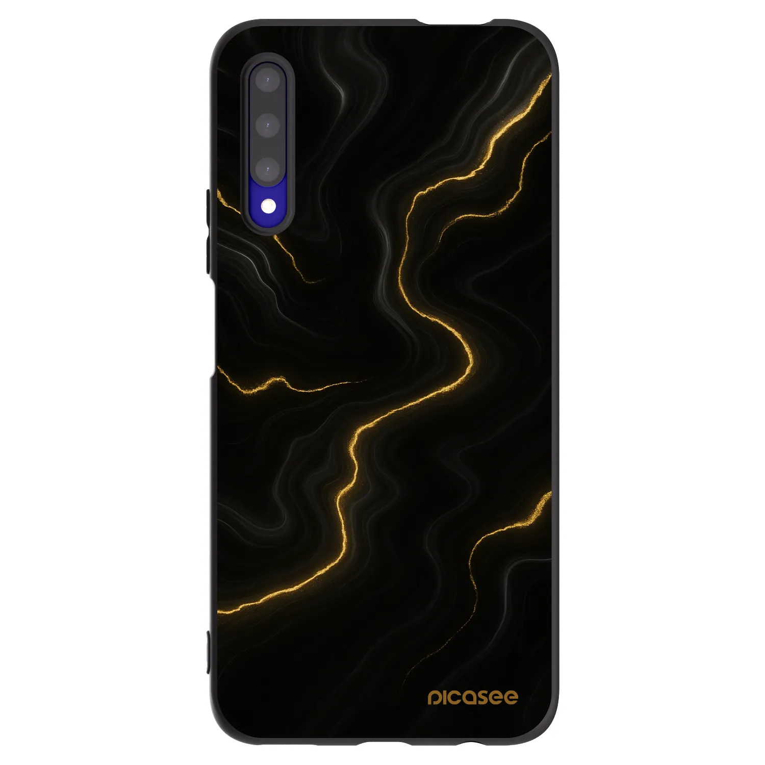 Picasee Μαύρη θήκη σιλικόνης για Honor 9X Pro - Thunder