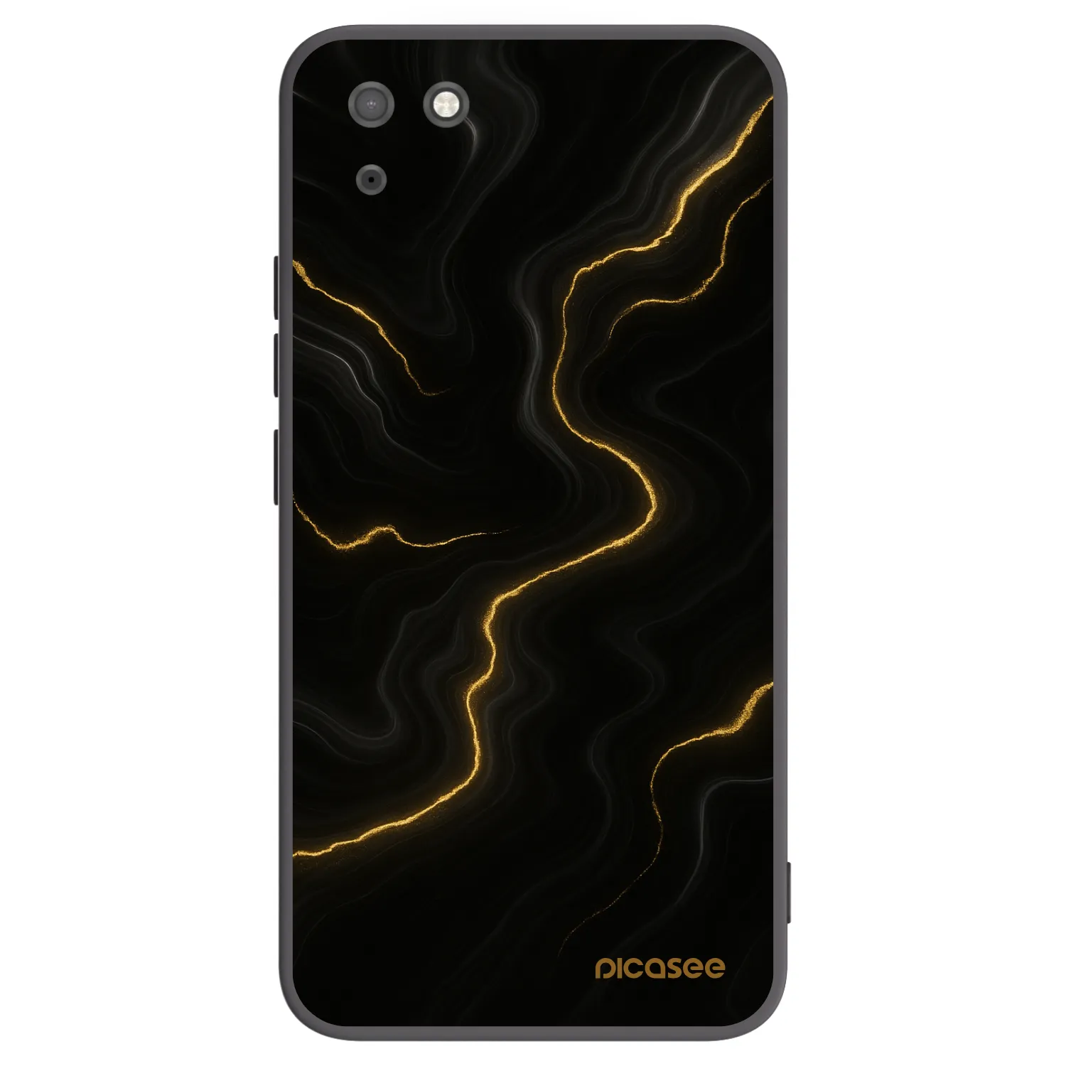 Picasee Μαύρη θήκη σιλικόνης για Huawei Y5P - Thunder