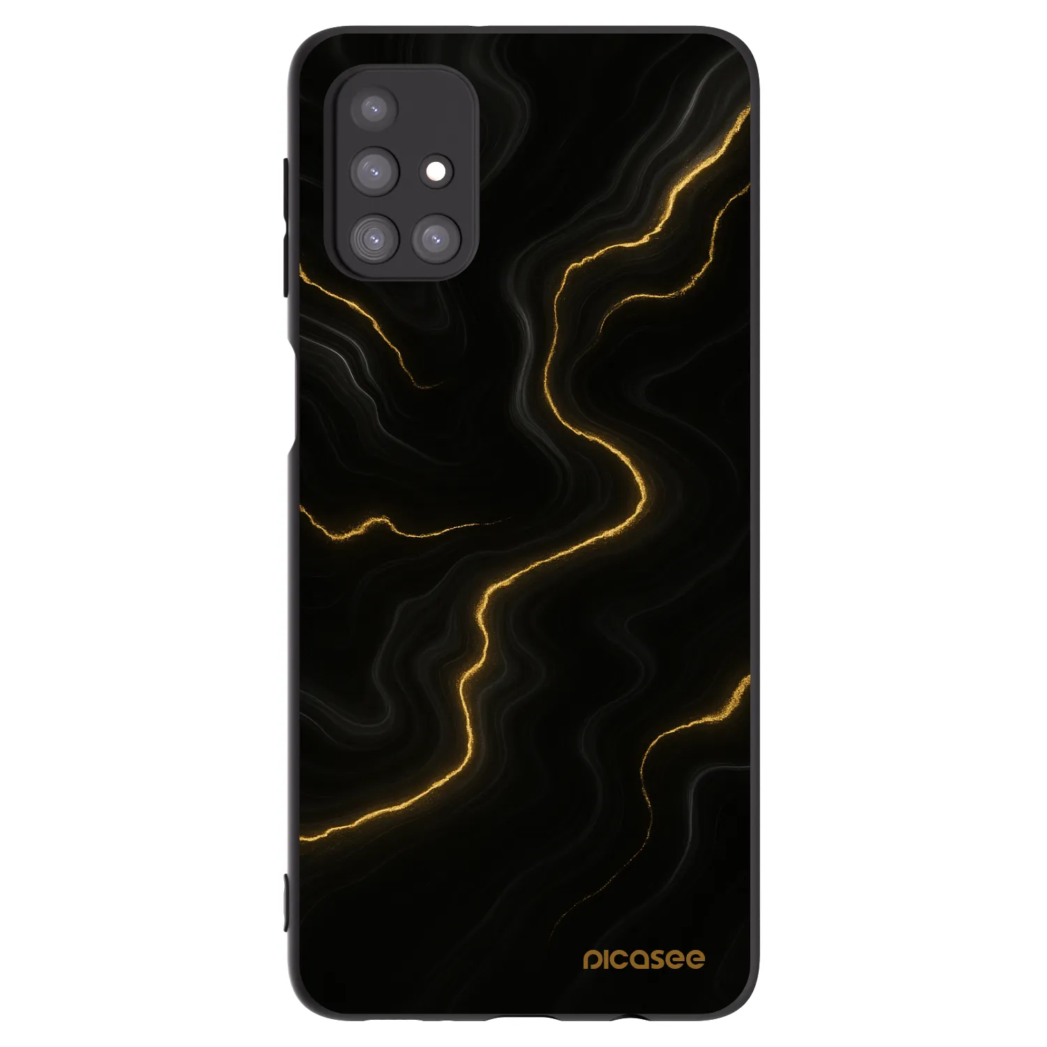 Picasee Μαύρη θήκη σιλικόνης για Samsung Galaxy M31s - Thunder