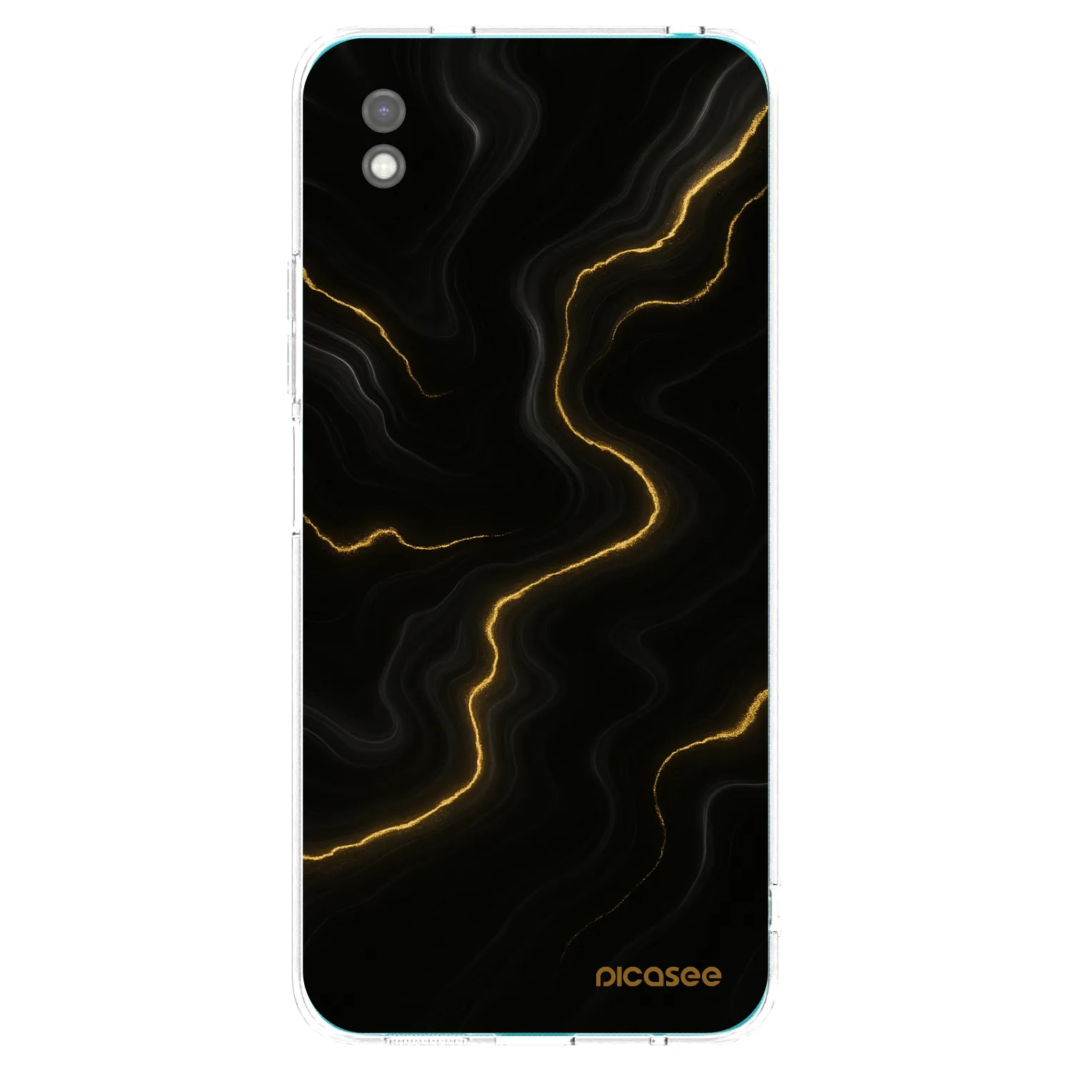 Picasee Μαύρη θήκη σιλικόνης για Xiaomi Redmi 9A - Thunder