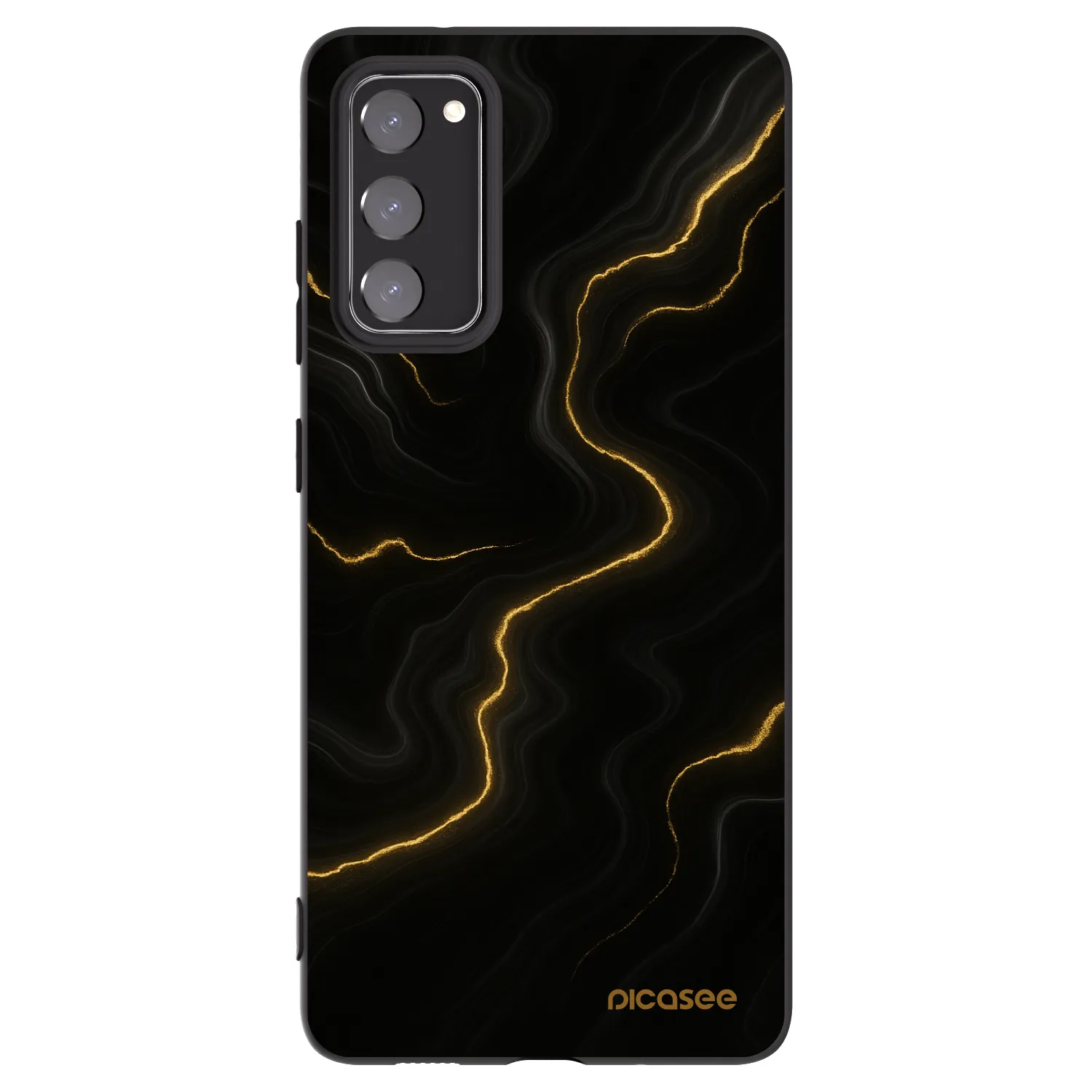 Picasee Μαύρη θήκη σιλικόνης για Samsung Galaxy S20 FE - Thunder