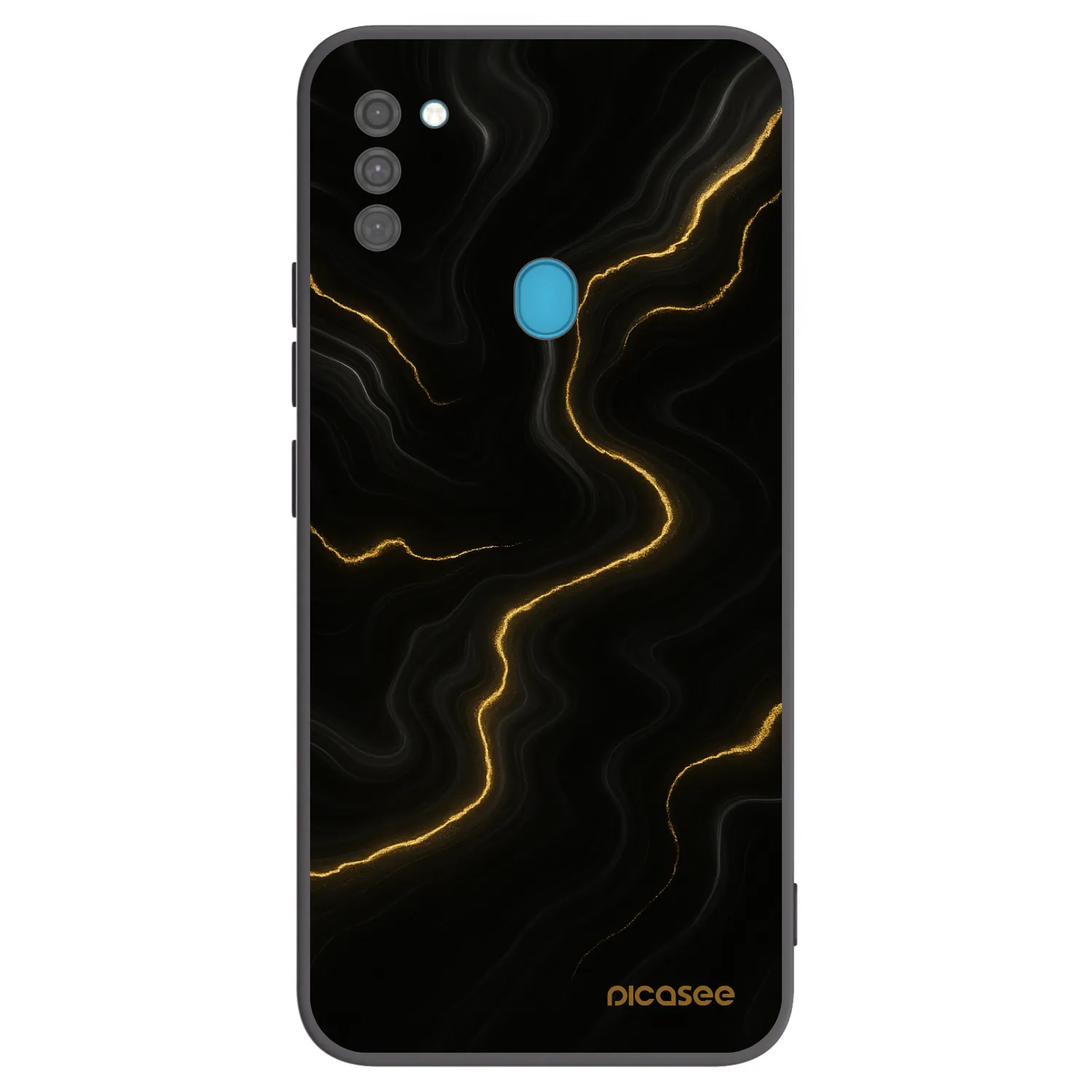 Picasee Μαύρη θήκη σιλικόνης για Samsung Galaxy M11 - Thunder