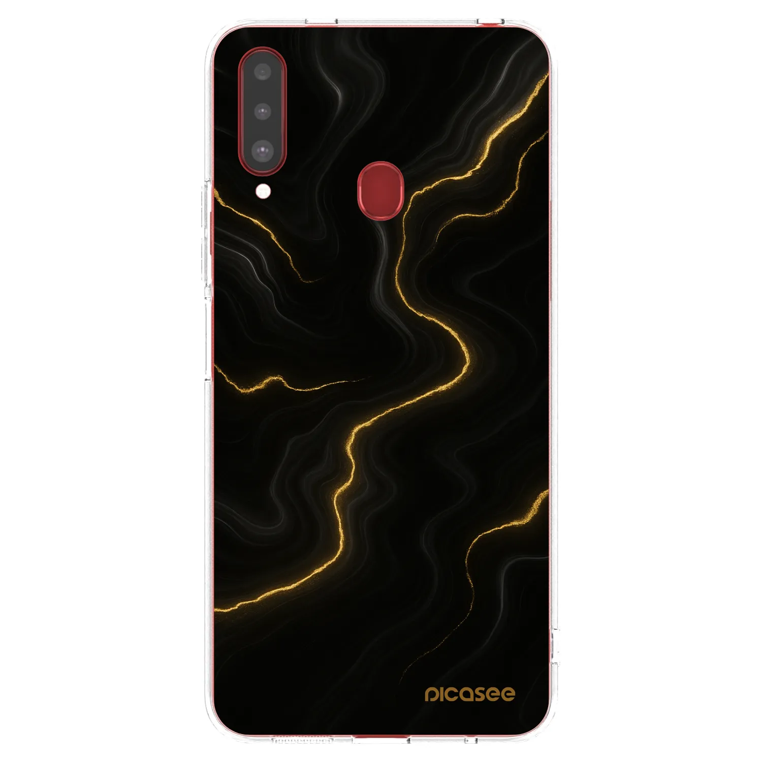 Picasee διαφανής θήκη σιλικόνης Samsung Galaxy A20s - Thunder