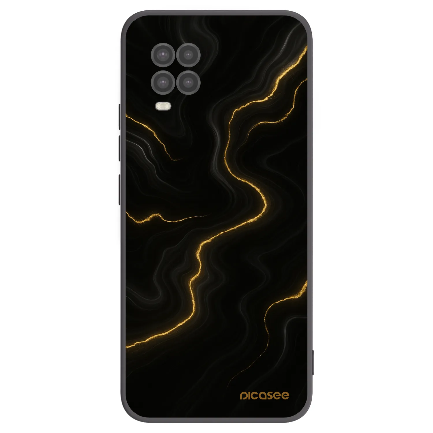 Picasee Μαύρη θήκη σιλικόνης για Xiaomi Mi 10 Lite - Thunder