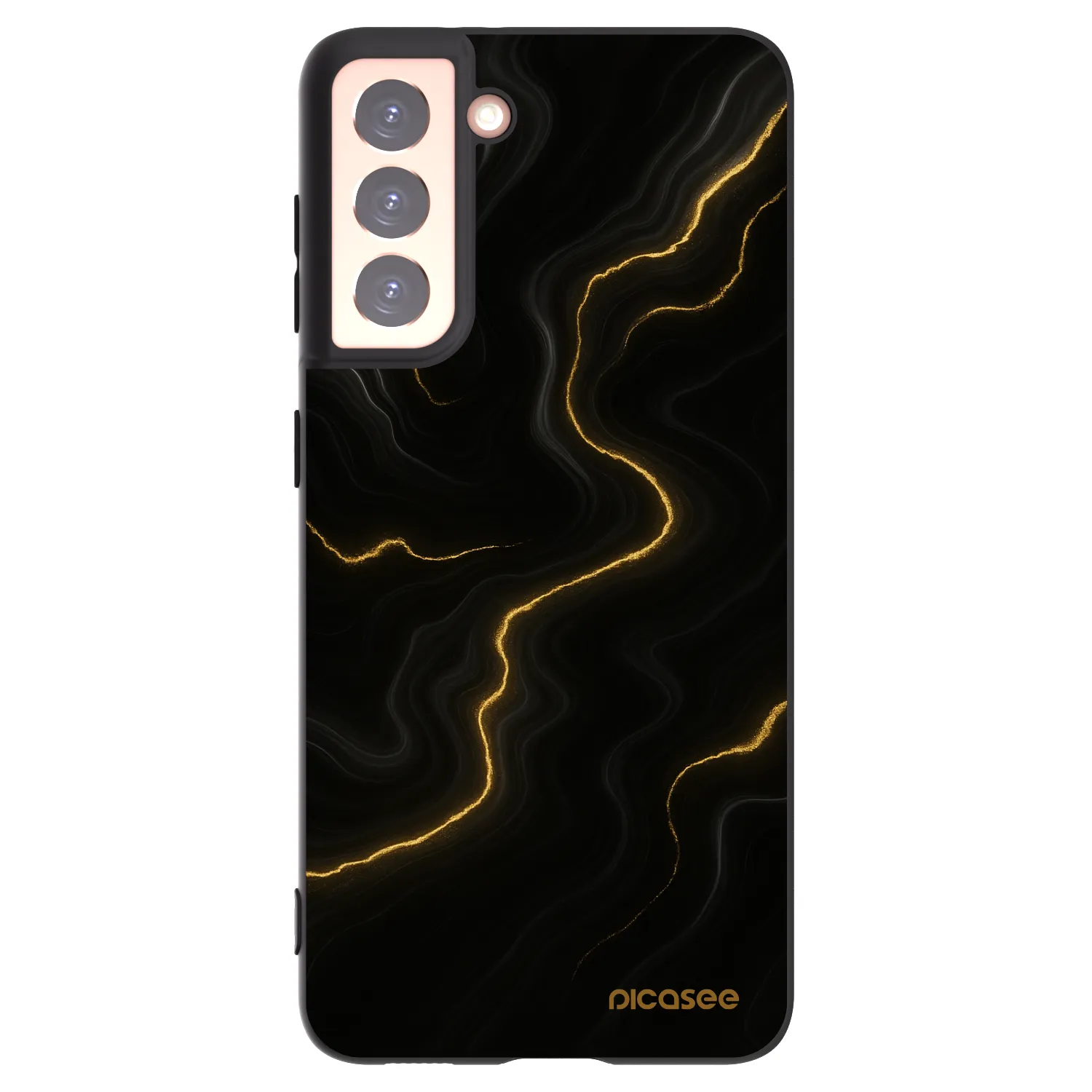 Picasee Μαύρη θήκη σιλικόνης για Samsung Galaxy S21 5G G991B - Thunder