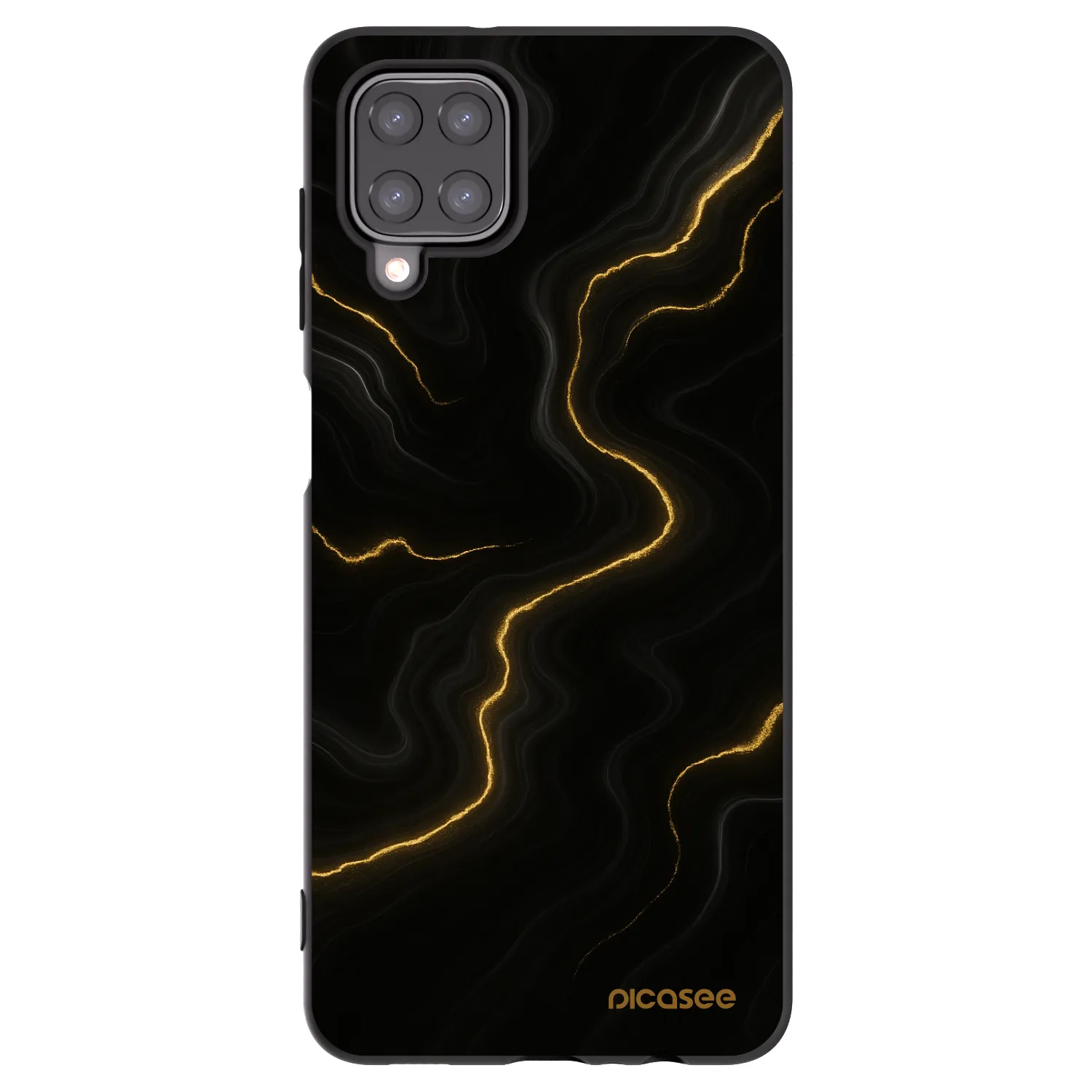 Picasee Μαύρη θήκη σιλικόνης για Samsung Galaxy A12 A125F - Thunder