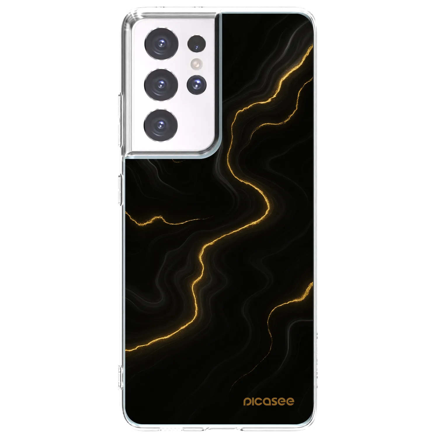 Picasee διαφανής θήκη σιλικόνης Samsung Galaxy S21 Ultra 5G G998B - Thunder