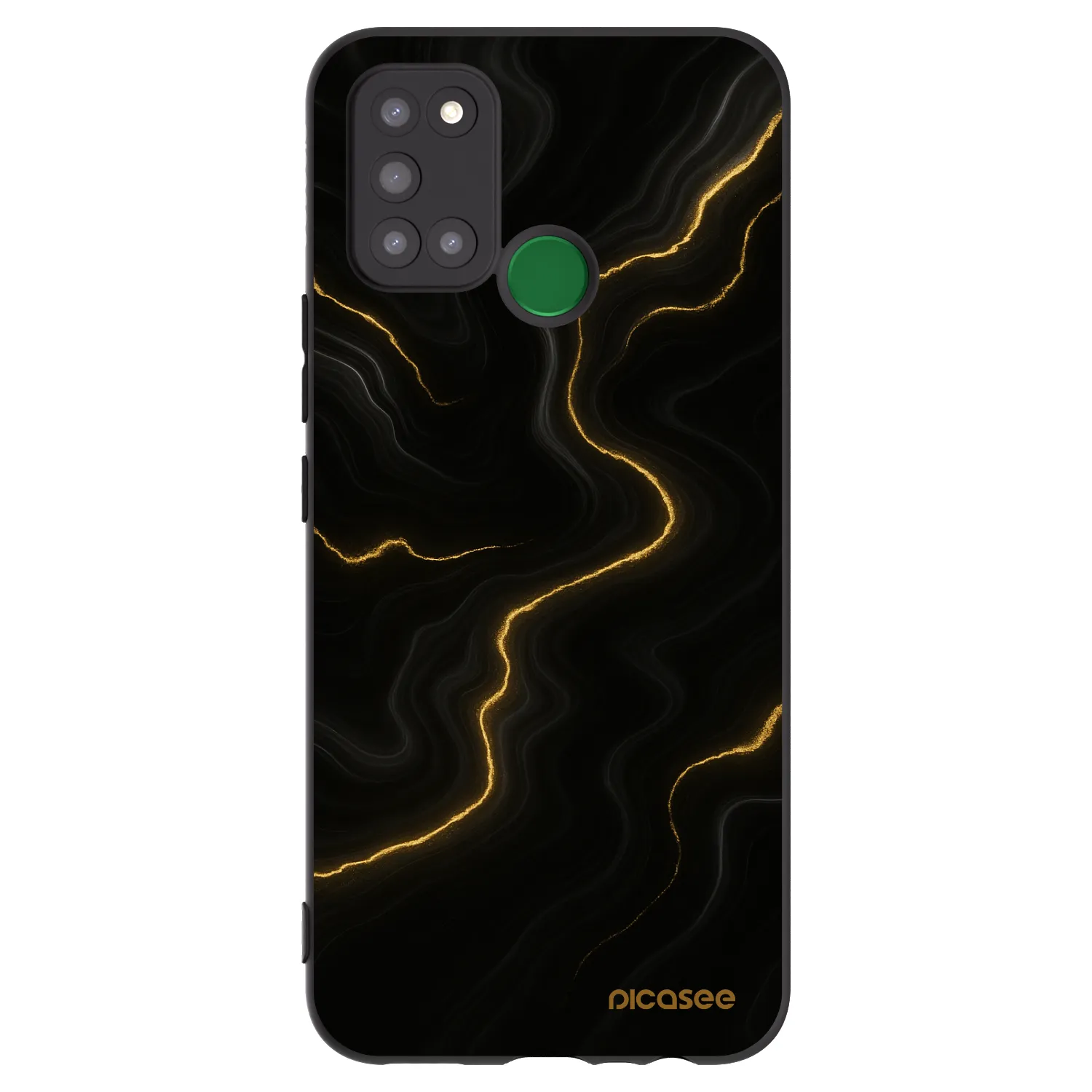 Picasee Μαύρη θήκη σιλικόνης για Realme 7i - Thunder