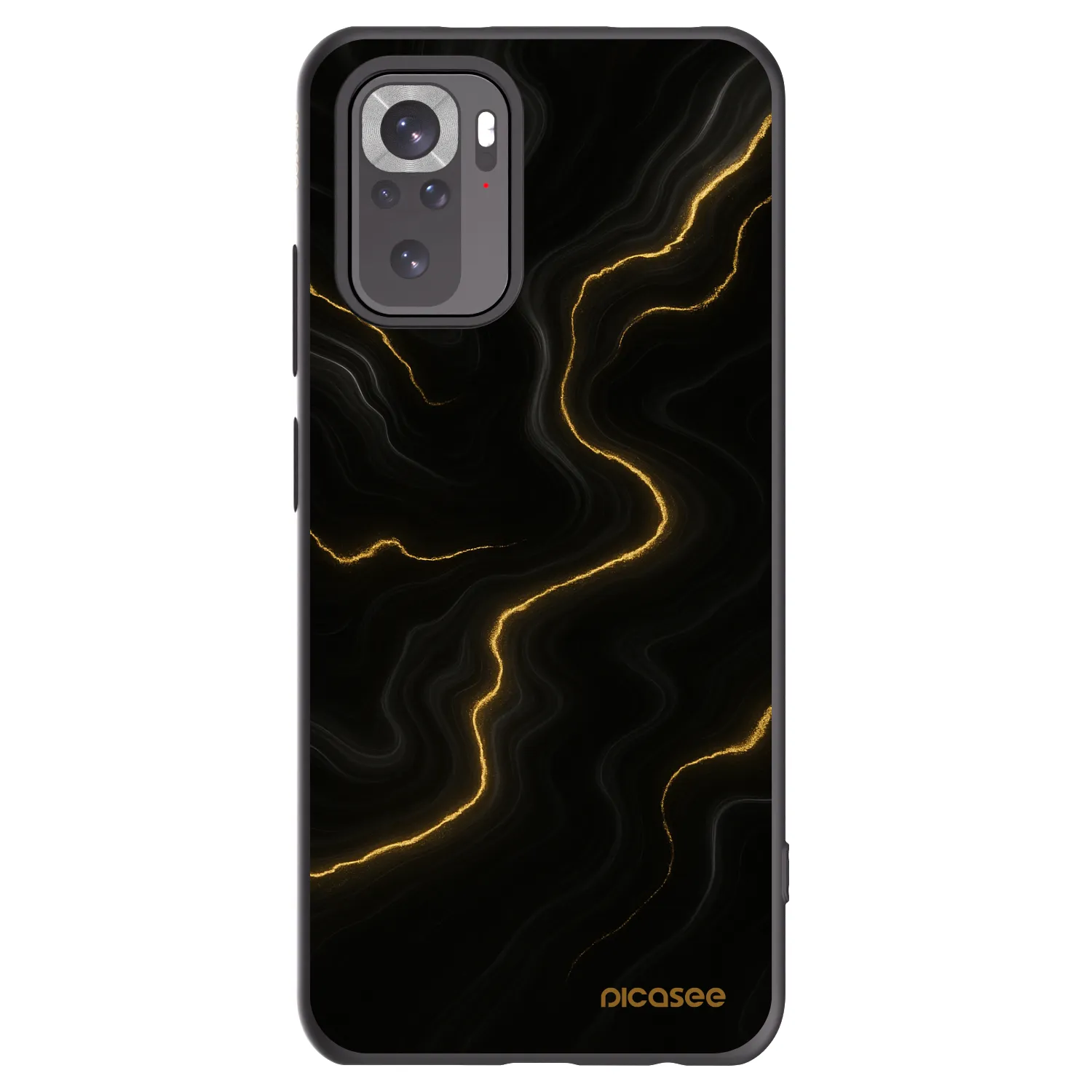 Picasee Μαύρη θήκη σιλικόνης για Xiaomi Redmi Note 10S - Thunder