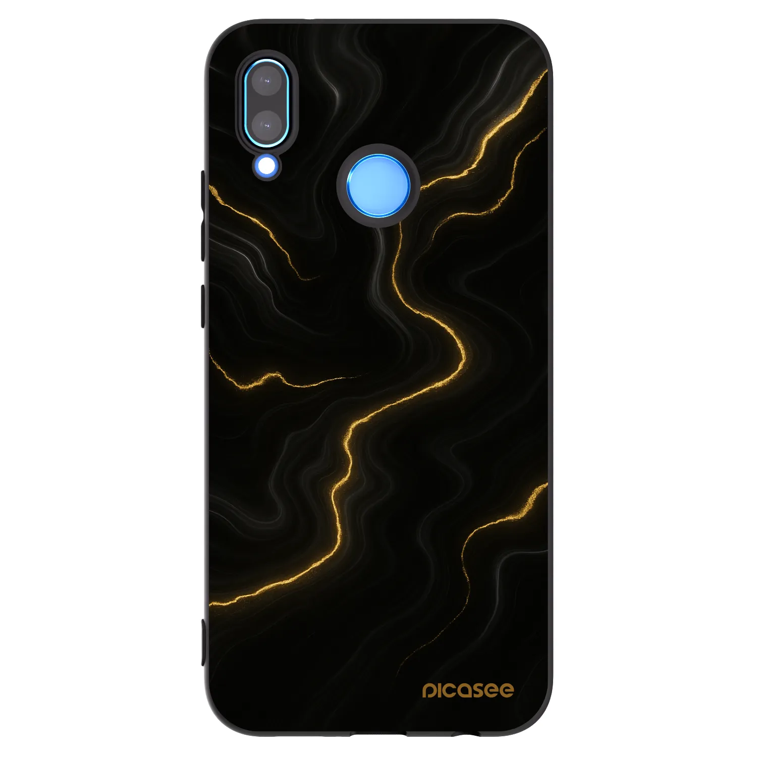 Picasee Μαύρη θήκη σιλικόνης για Huawei P20 Lite - Thunder