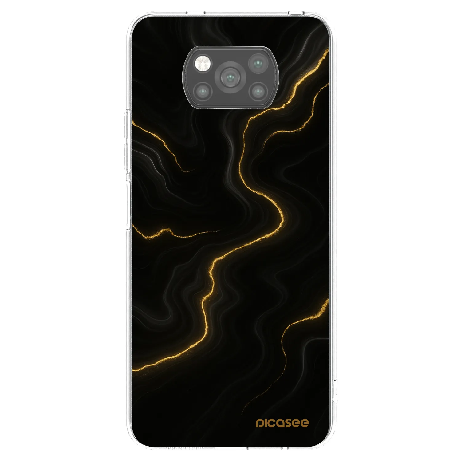 Picasee Μαύρη θήκη σιλικόνης για Xiaomi Poco X3 Pro - Thunder