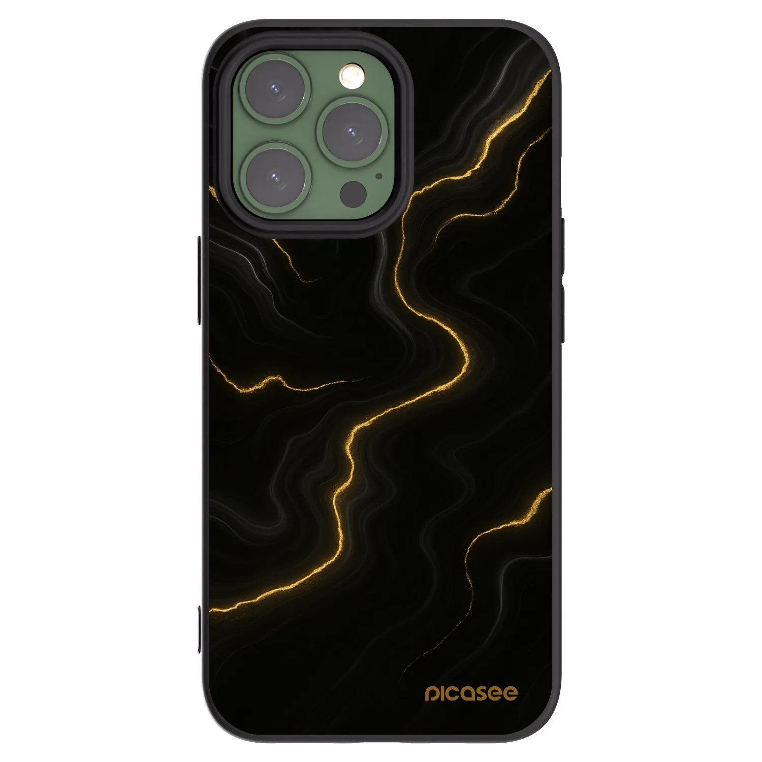 Picasee Μαύρη θήκη σιλικόνης για Apple iPhone 13 Pro - Thunder