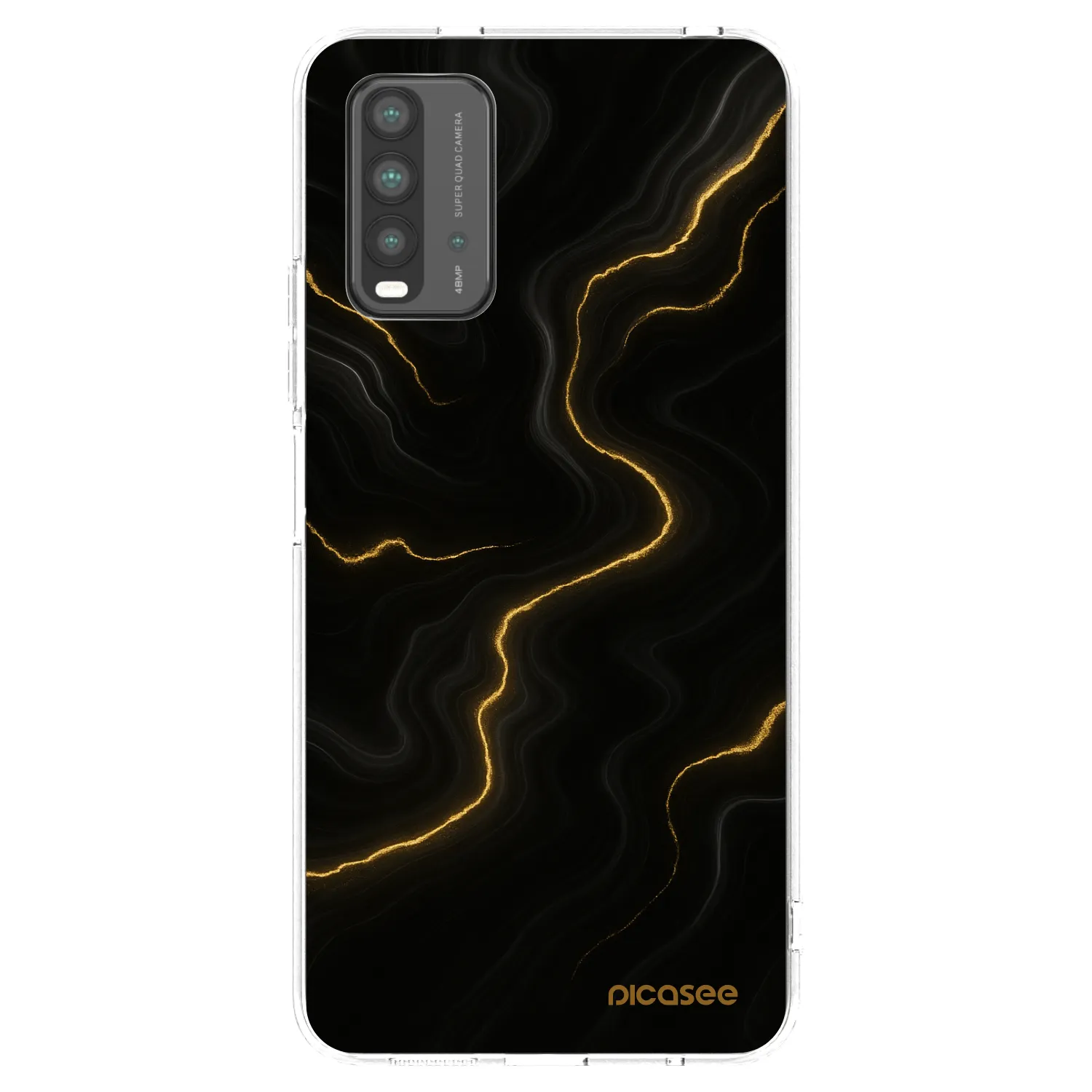 Picasee Μαύρη θήκη σιλικόνης για Xiaomi Redmi 9T - Thunder