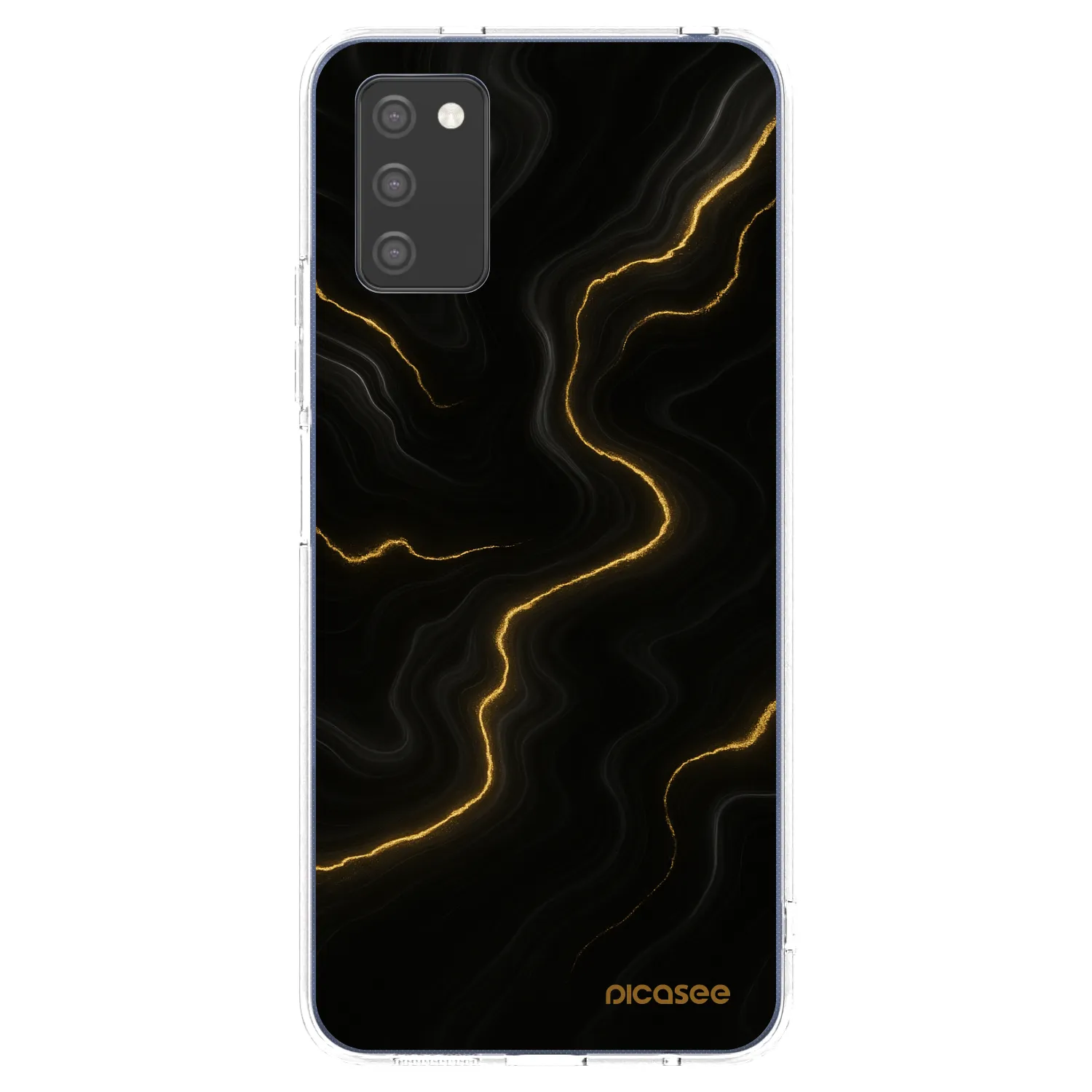 Picasee διαφανής θήκη σιλικόνης Samsung Galaxy A02s A025G - Thunder