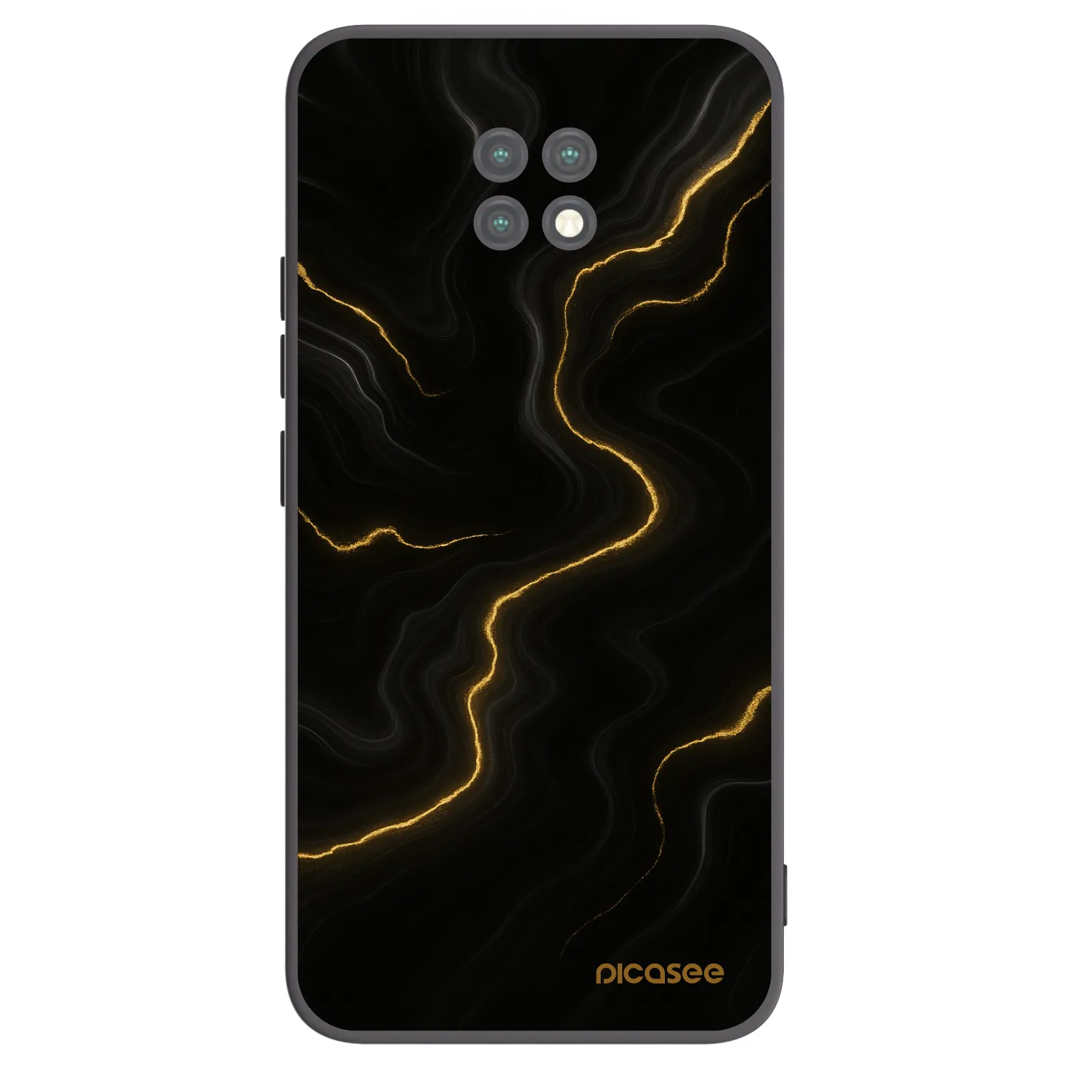 Picasee Μαύρη θήκη σιλικόνης για Xiaomi Redmi Note 9T - Thunder