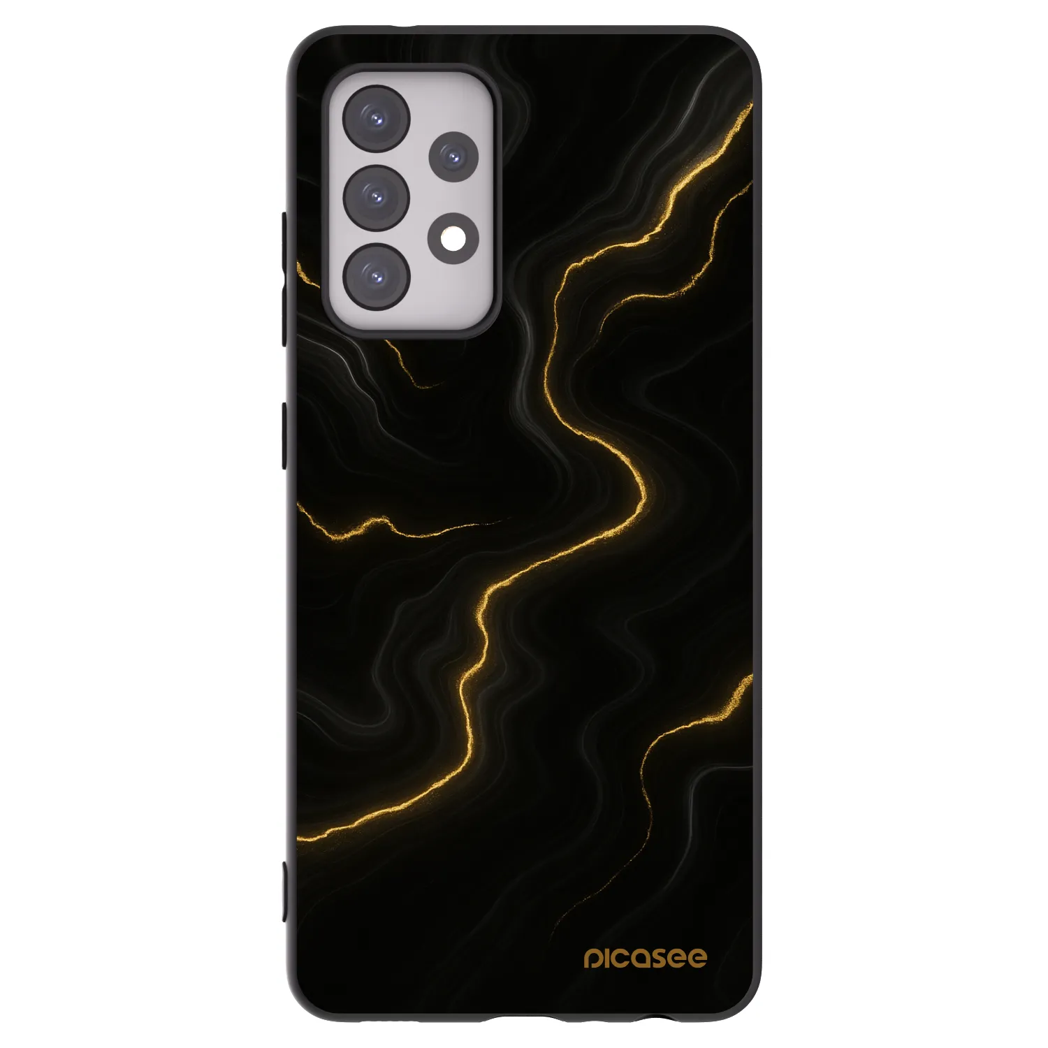 Picasee Μαύρη θήκη σιλικόνης για Samsung Galaxy A52s 5G A528B - Thunder