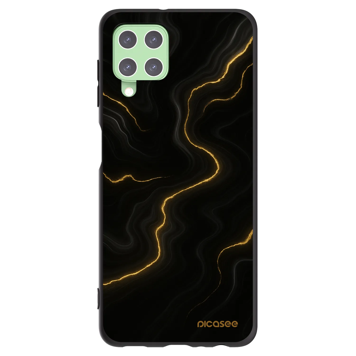 Picasee Μαύρη θήκη σιλικόνης για Samsung Galaxy A22 A225F 4G - Thunder