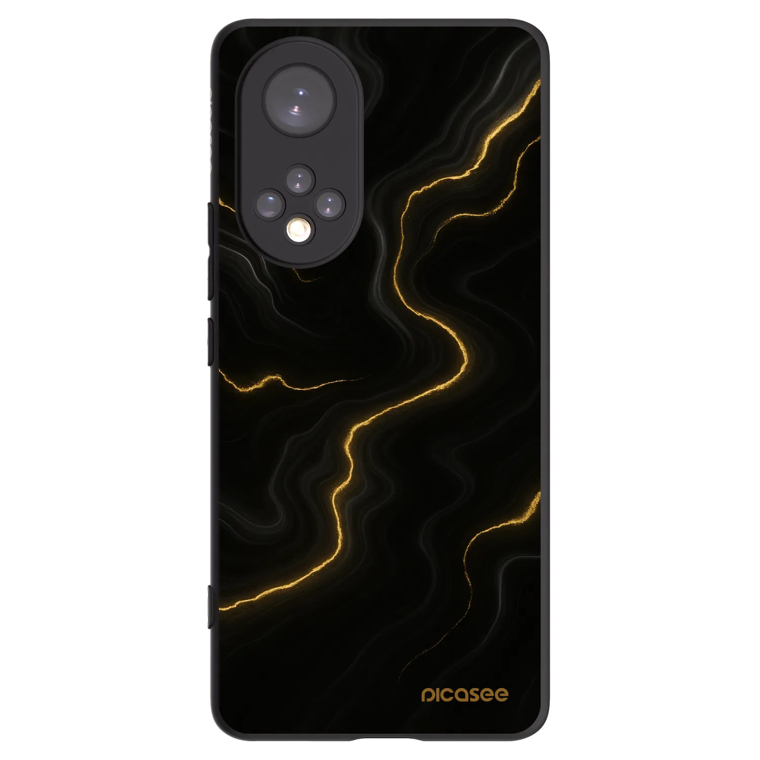 Picasee Μαύρη θήκη σιλικόνης για Honor 50 5G - Thunder