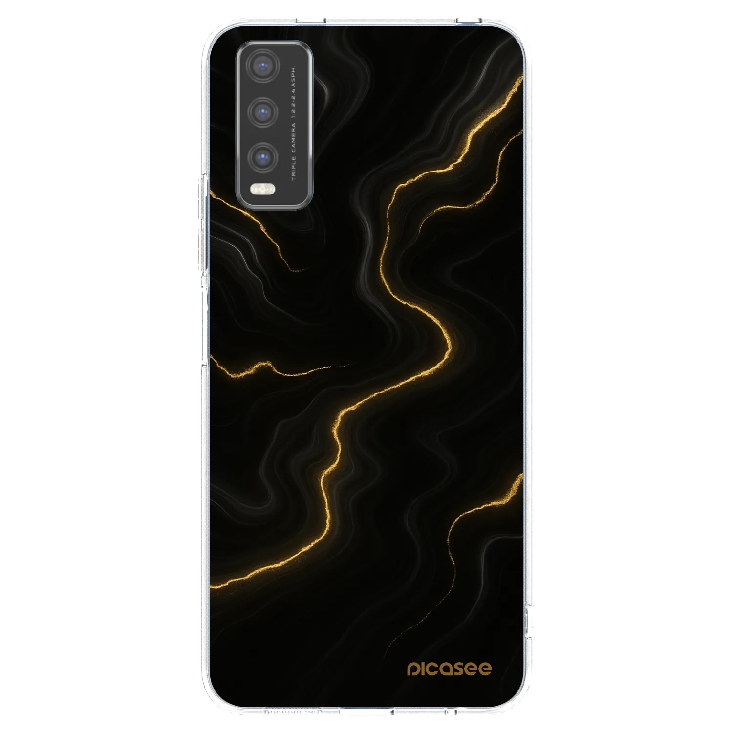 Picasee διαφανής θήκη σιλικόνης Vivo Y20s - Thunder