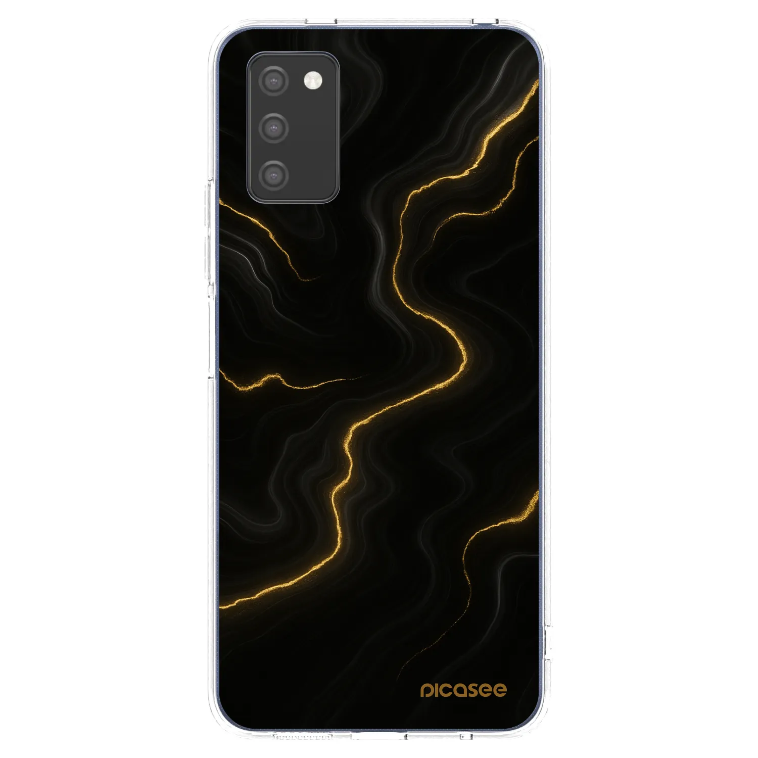 Picasee διαφανής θήκη σιλικόνης Samsung Galaxy A03s A037G - Thunder