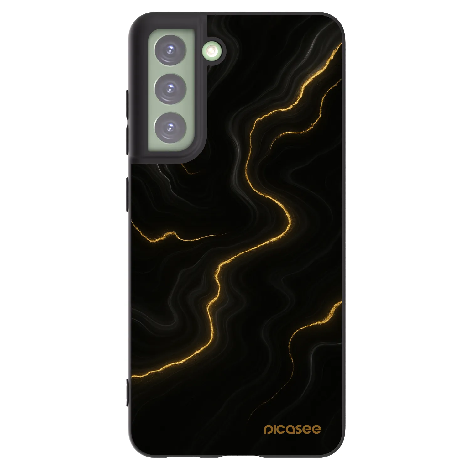 Picasee Μαύρη θήκη σιλικόνης για Samsung Galaxy S21 FE 5G - Thunder