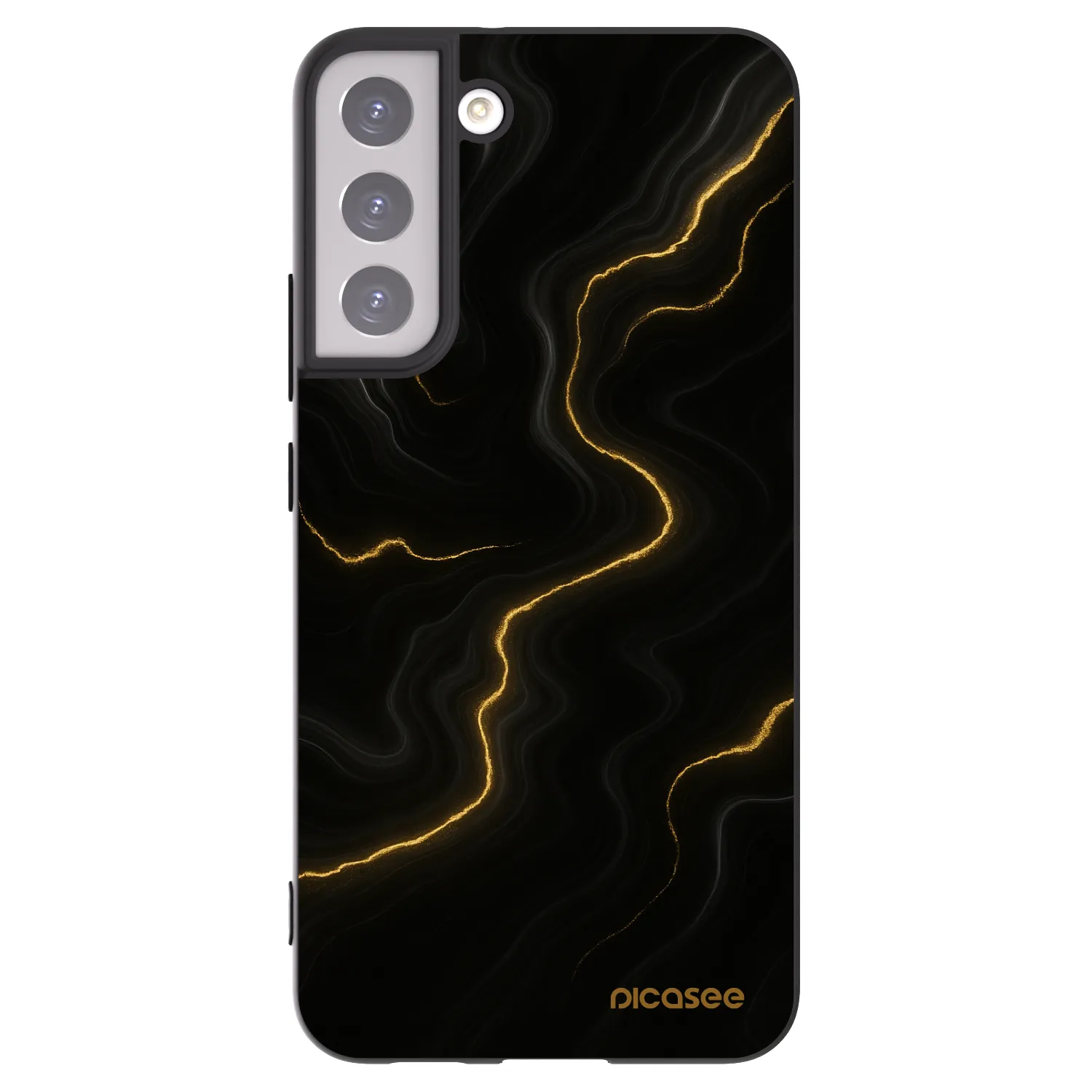 Picasee Μαύρη θήκη σιλικόνης για Samsung Galaxy S22+ 5G - Thunder
