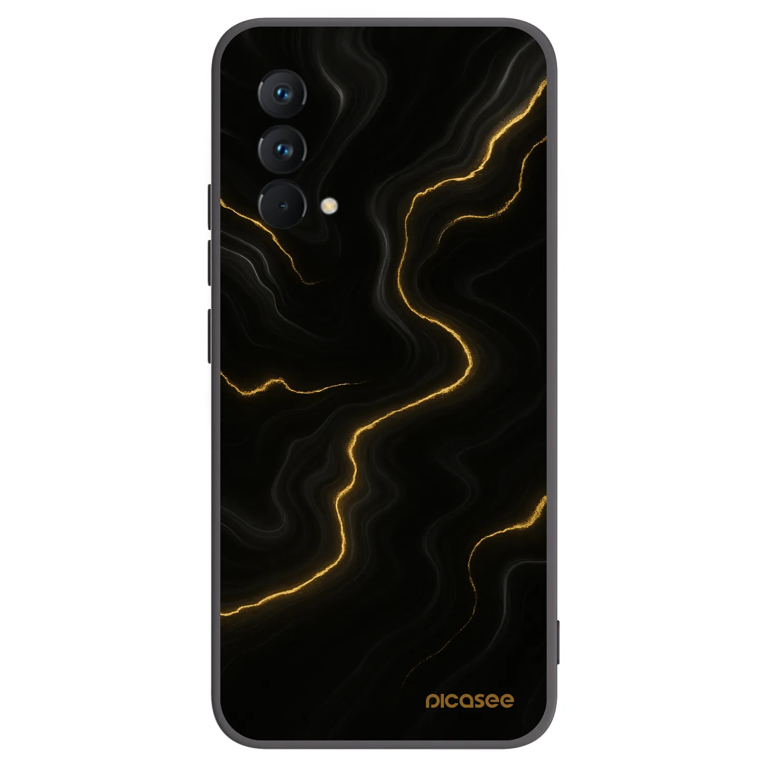 Picasee Μαύρη θήκη σιλικόνης για Realme GT Master Edition 5G - Thunder
