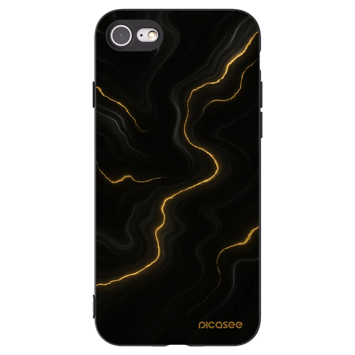 Picasee Μαύρη θήκη σιλικόνης για Apple iPhone SE 2022 - Thunder