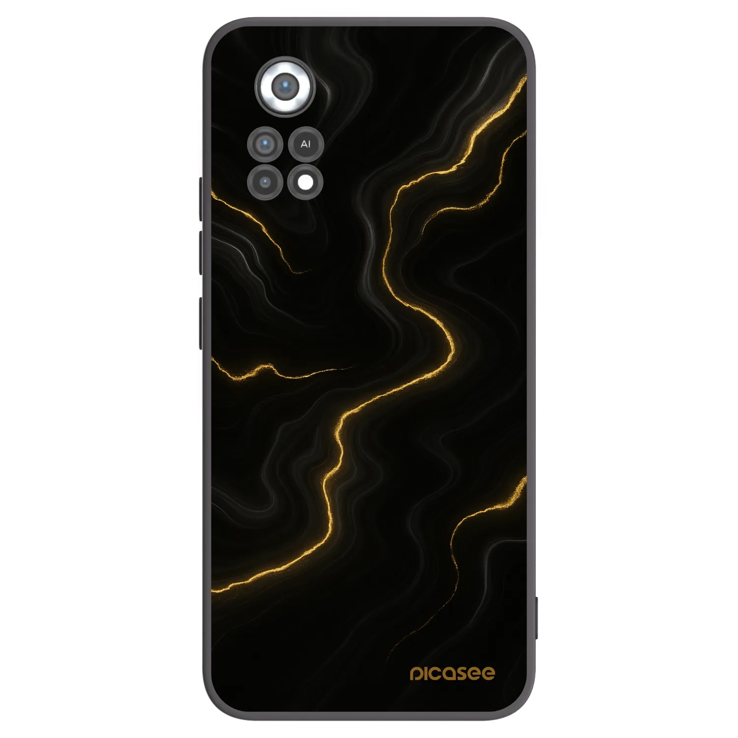 Picasee Μαύρη θήκη σιλικόνης για Xiaomi Poco X4 Pro 5G - Thunder