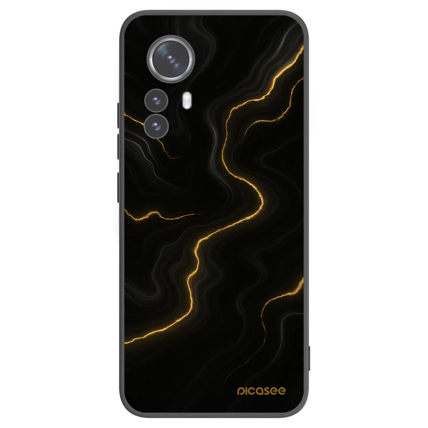 Picasee Μαύρη θήκη σιλικόνης για Xiaomi 12 Pro - Thunder
