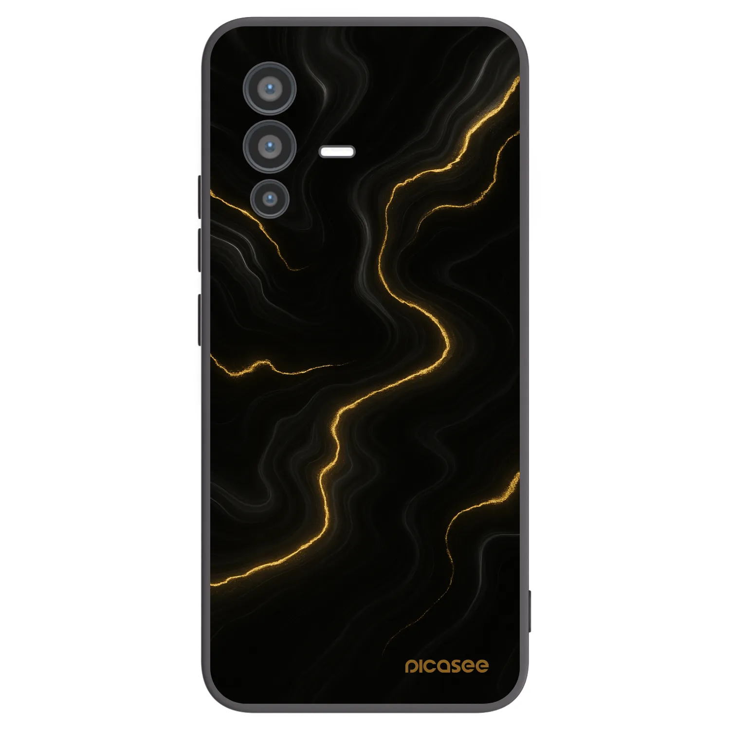 Picasee Μαύρη θήκη σιλικόνης για Vivo V23 5G - Thunder