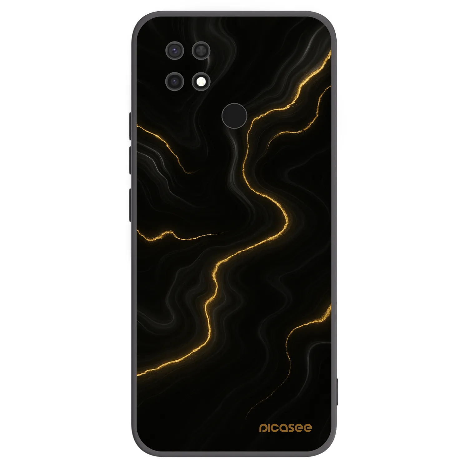 Picasee Μαύρη θήκη σιλικόνης για Xiaomi Redmi 10C - Thunder