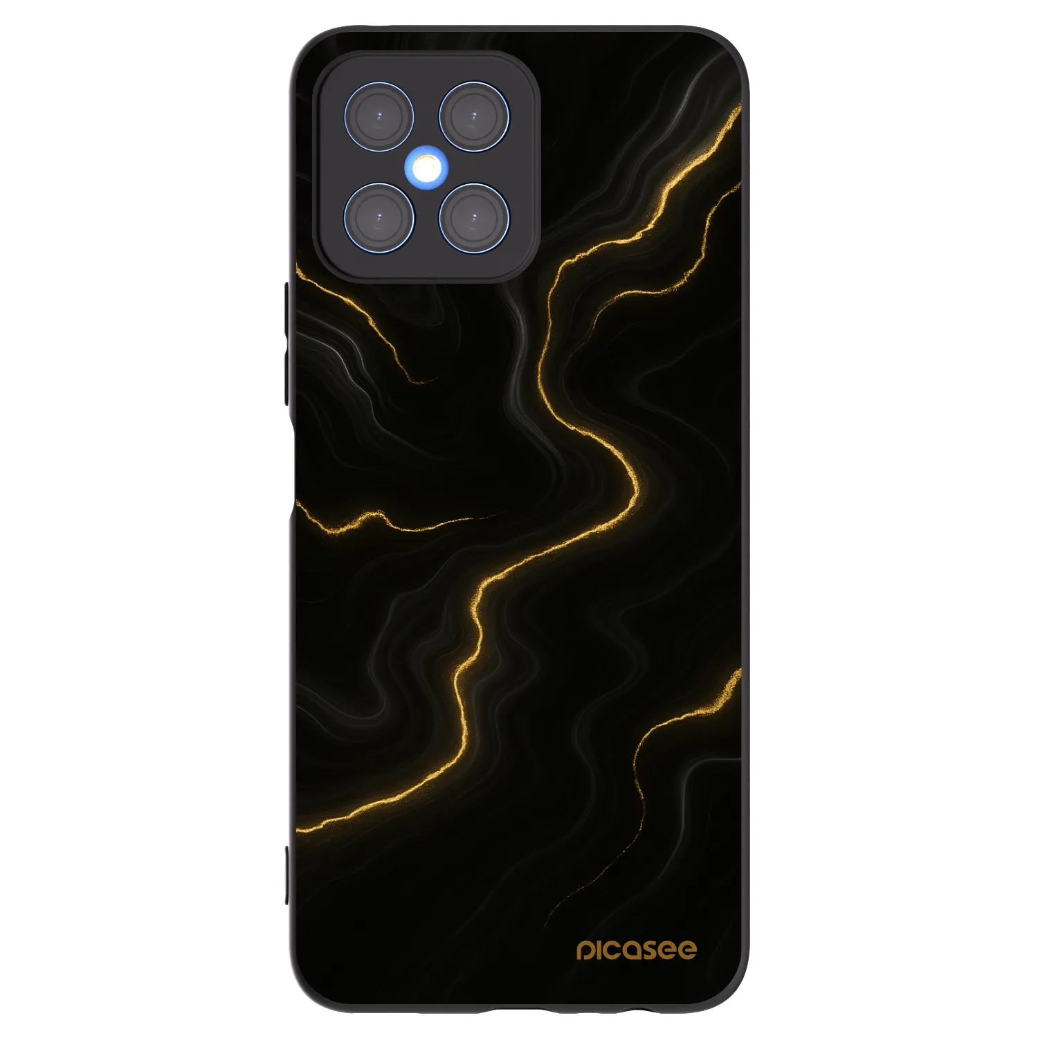 Picasee Μαύρη θήκη σιλικόνης για Honor X8 4G - Thunder