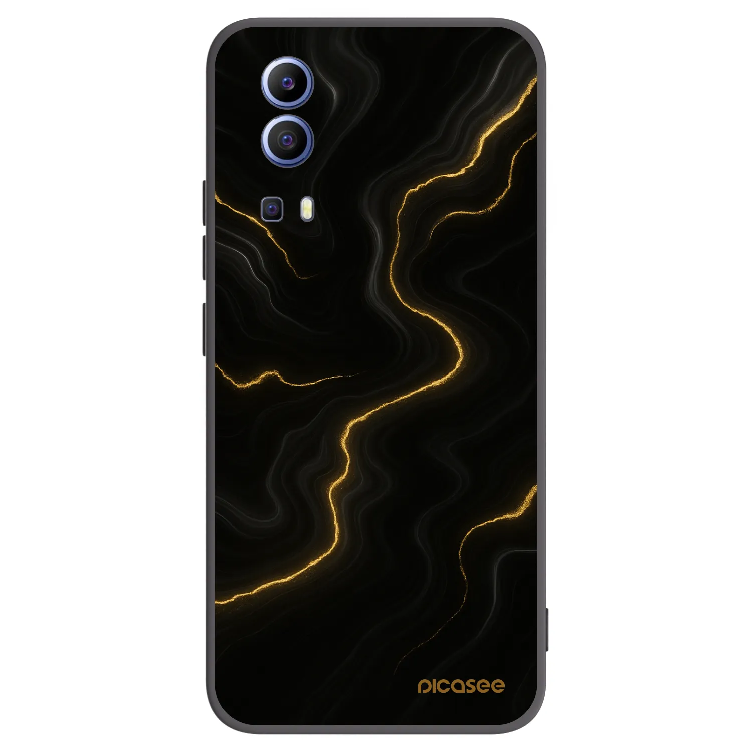 Picasee Μαύρη θήκη σιλικόνης για Vivo Y52 5G - Thunder