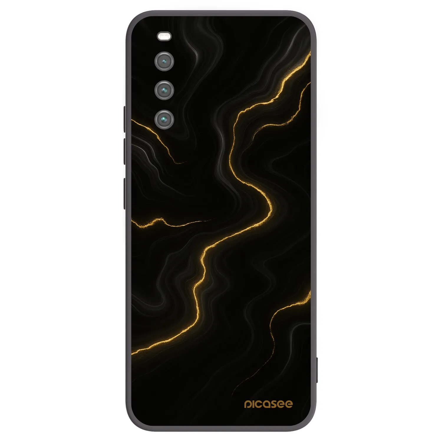 Picasee Μαύρη θήκη σιλικόνης για Sony Xperia 10 IV 5G - Thunder