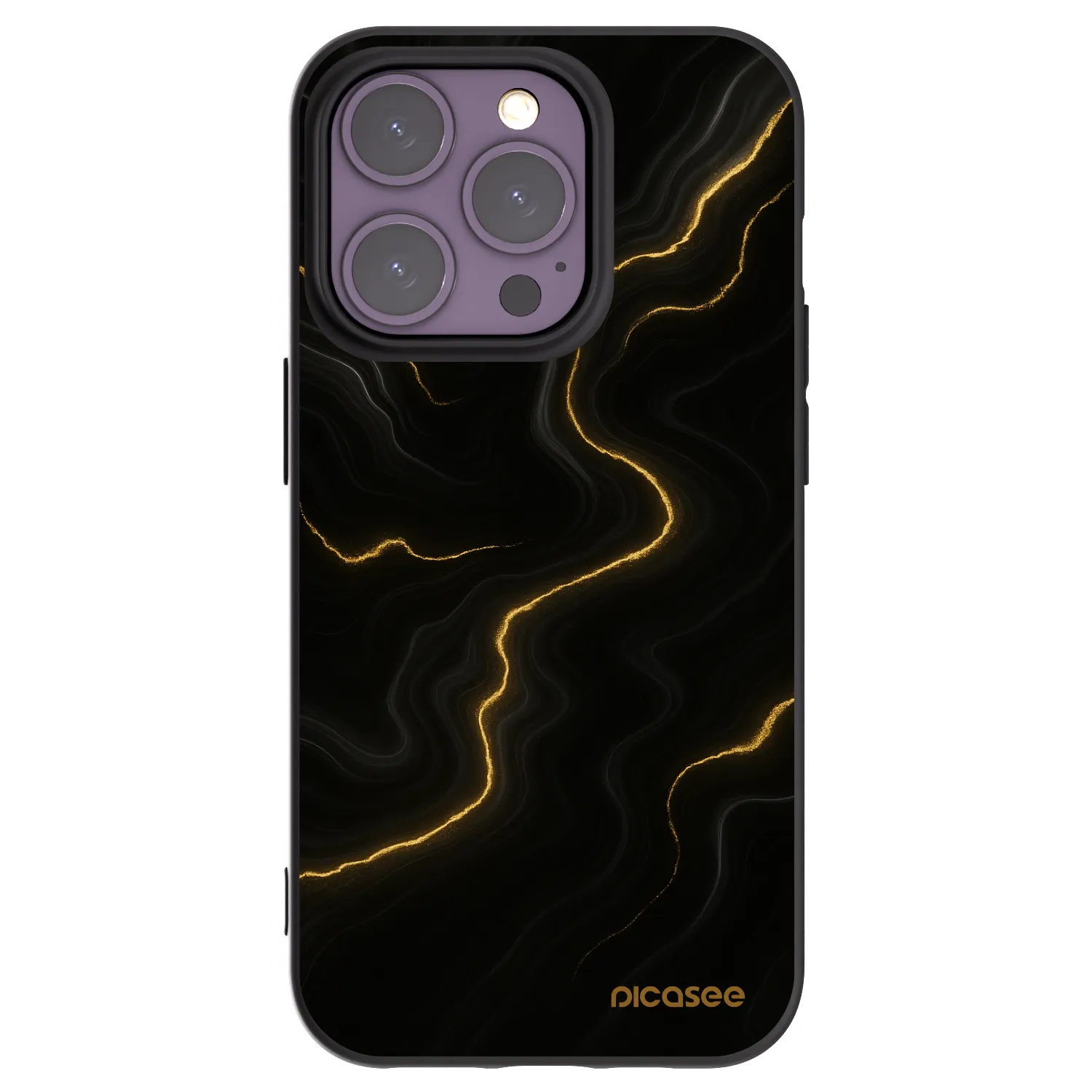 Picasee Μαύρη θήκη σιλικόνης για Apple iPhone 14 Pro - Thunder