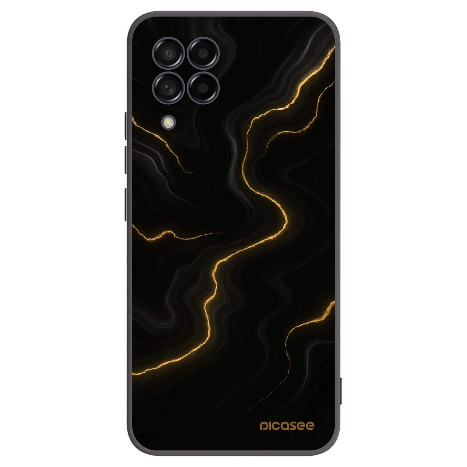 Picasee Μαύρη θήκη σιλικόνης για Samsung Galaxy M53 5G - Thunder