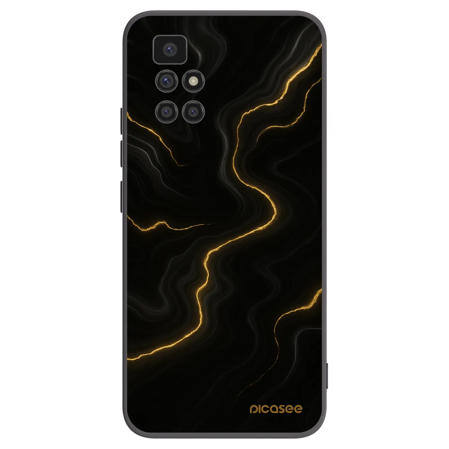 Picasee Μαύρη θήκη σιλικόνης για Xiaomi Redmi 10 (2022) - Thunder