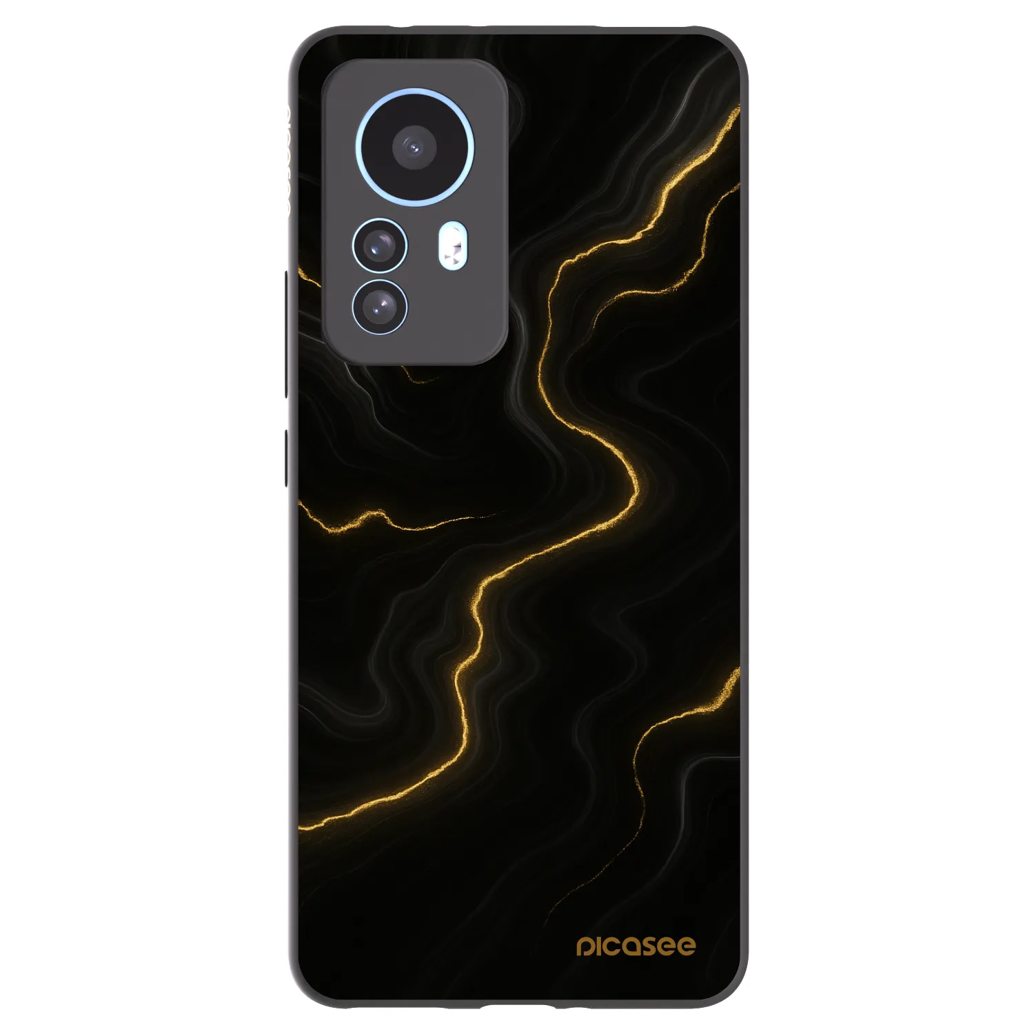 Picasee Μαύρη θήκη σιλικόνης για Xiaomi 12T Pro - Thunder