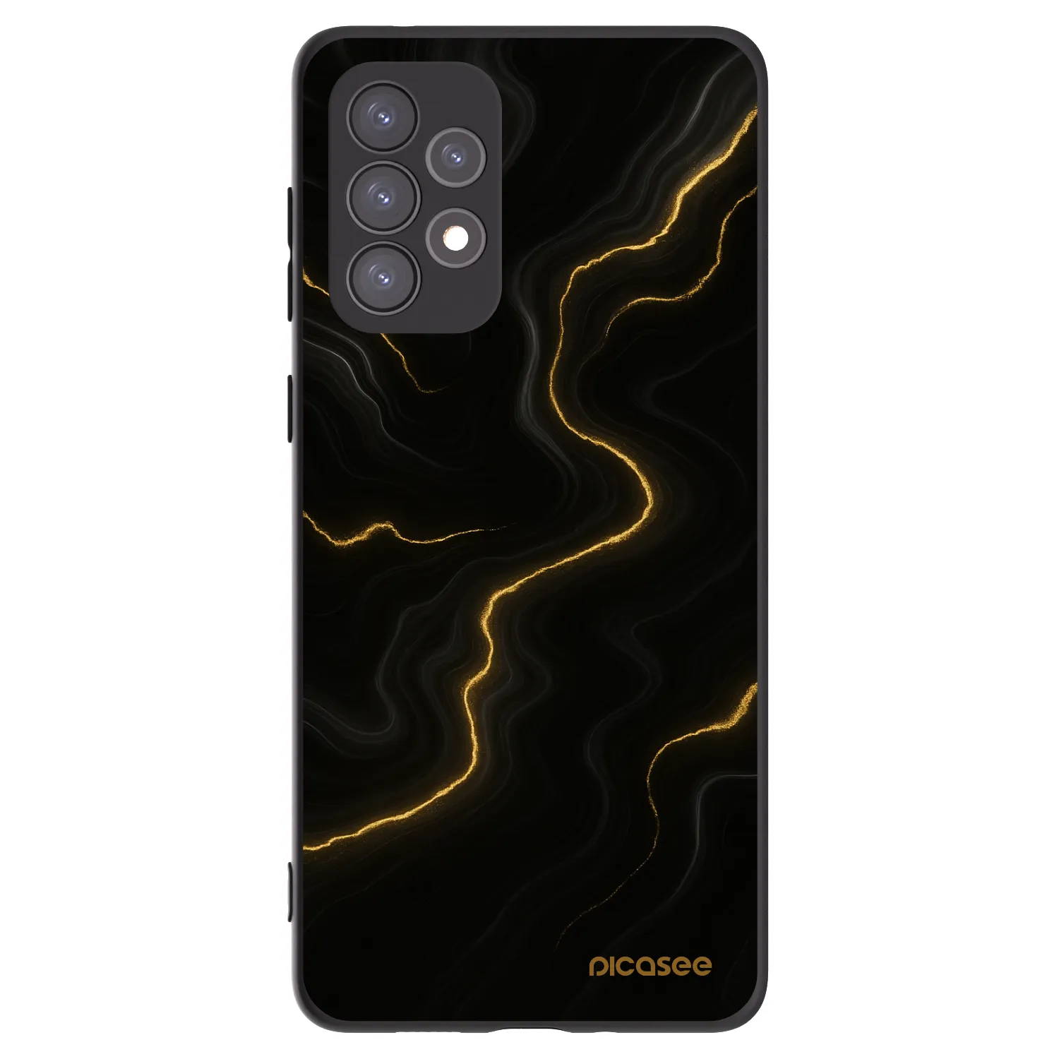 Picasee Μαύρη θήκη σιλικόνης για Samsung Galaxy A73 5G - Thunder