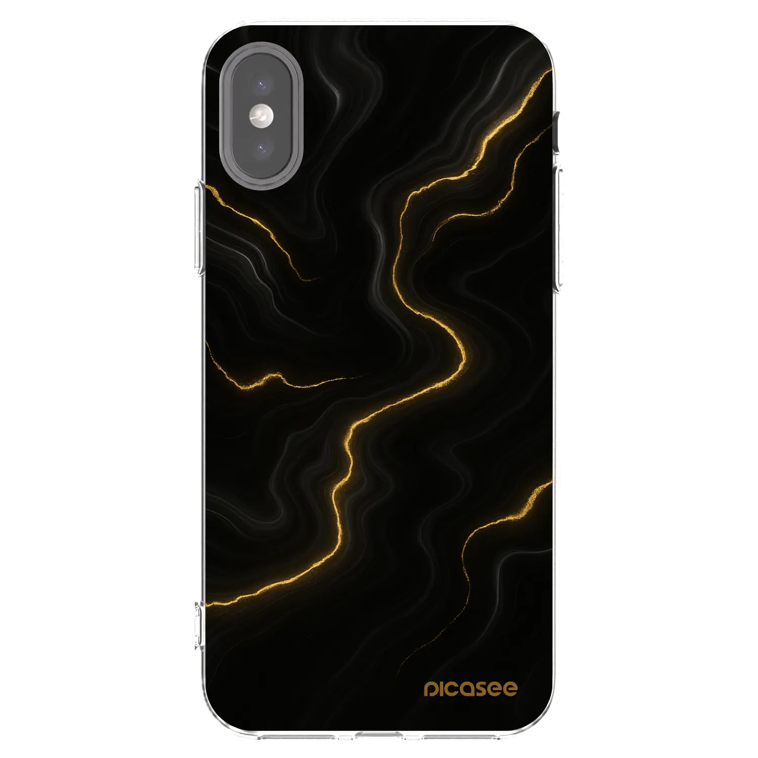 Picasee διαφανής θήκη σιλικόνης Apple iPhone X/XS - Thunder