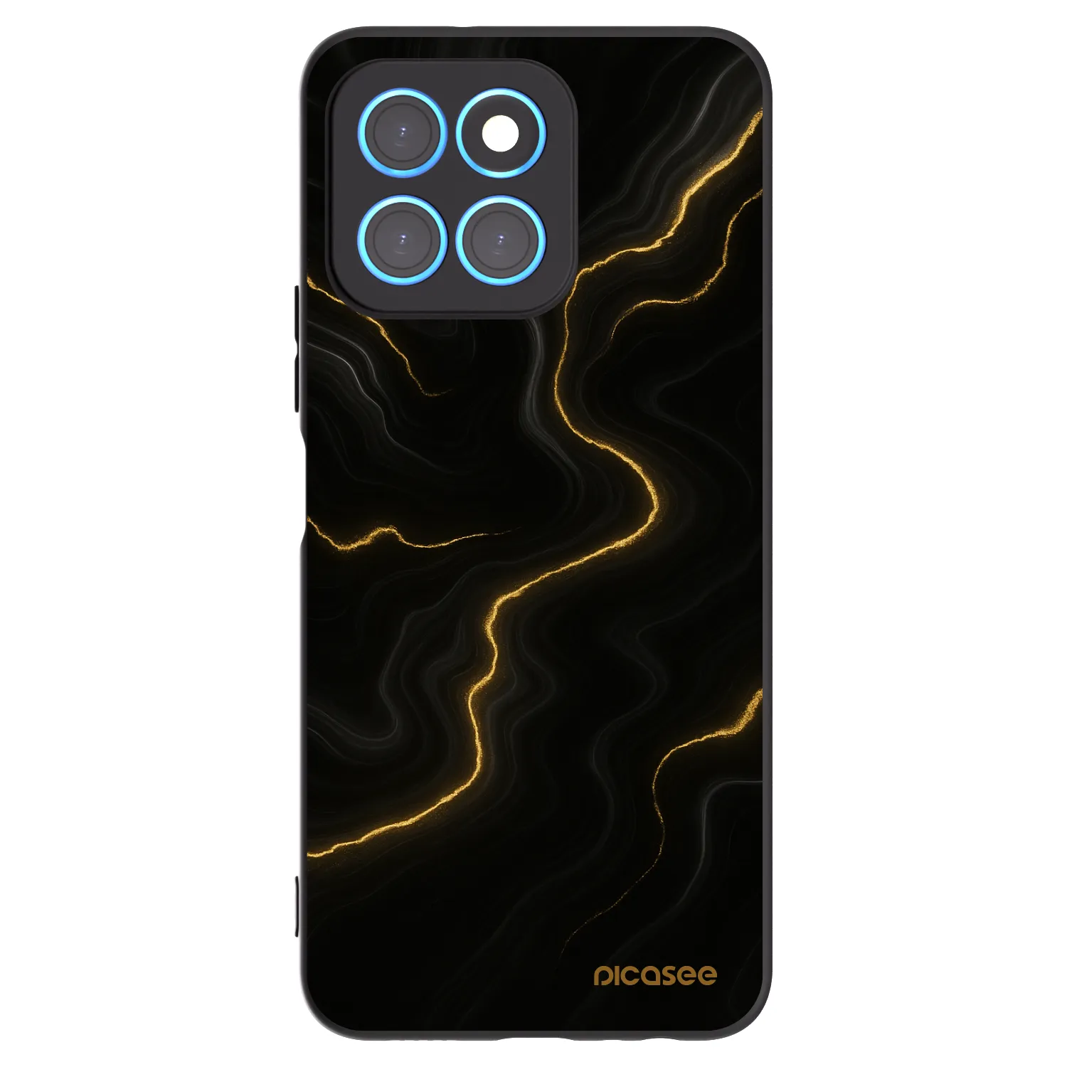 Picasee Μαύρη θήκη σιλικόνης για Honor X8 5G - Thunder