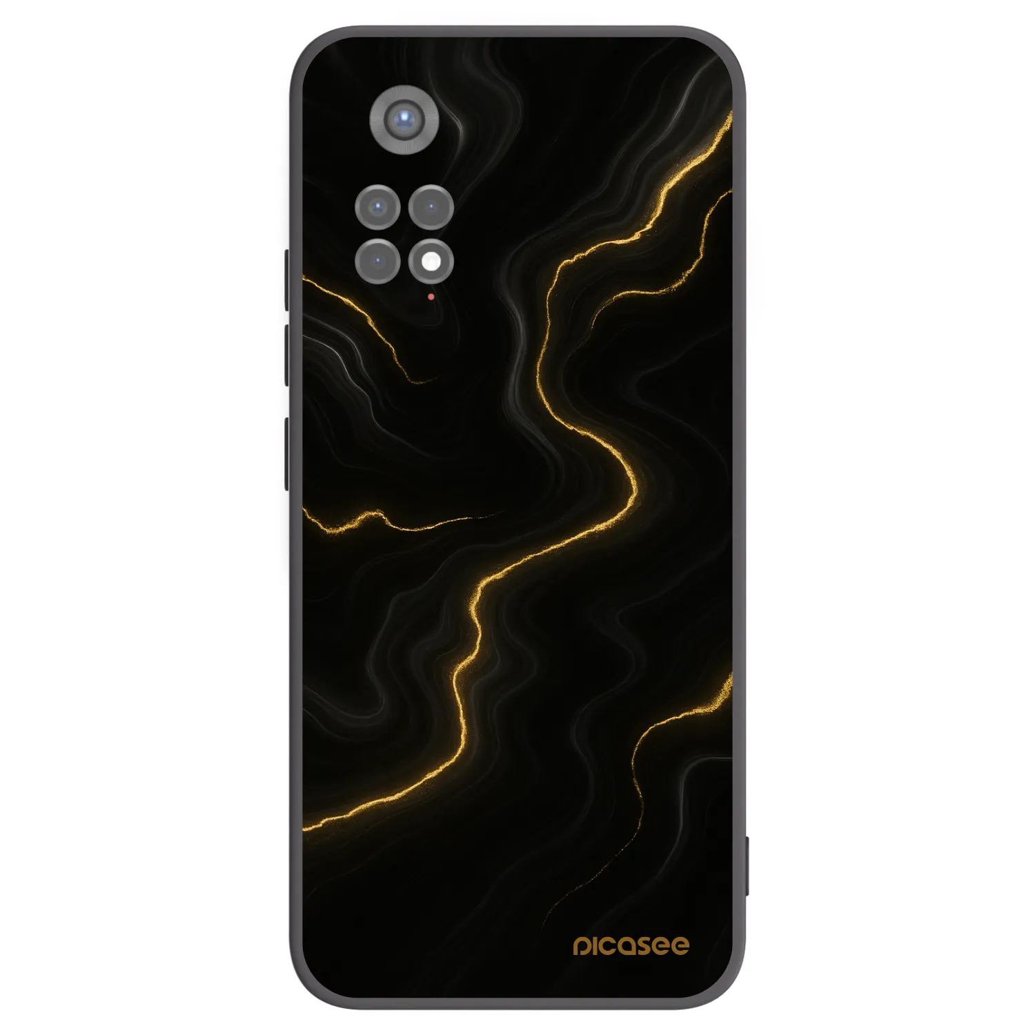 Picasee Μαύρη θήκη σιλικόνης για Xiaomi Redmi Note 11S 5G - Thunder