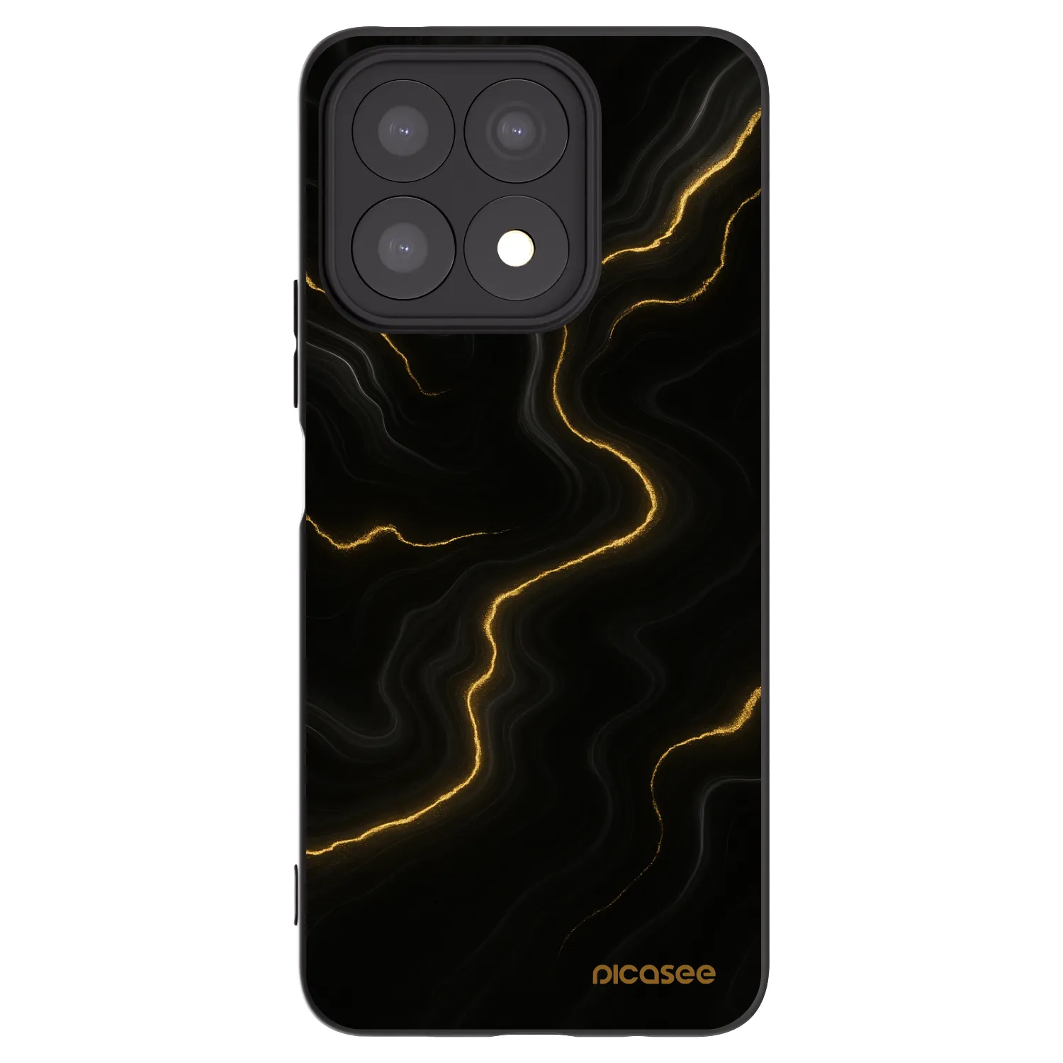 Picasee Μαύρη θήκη σιλικόνης για Honor X8a - Thunder