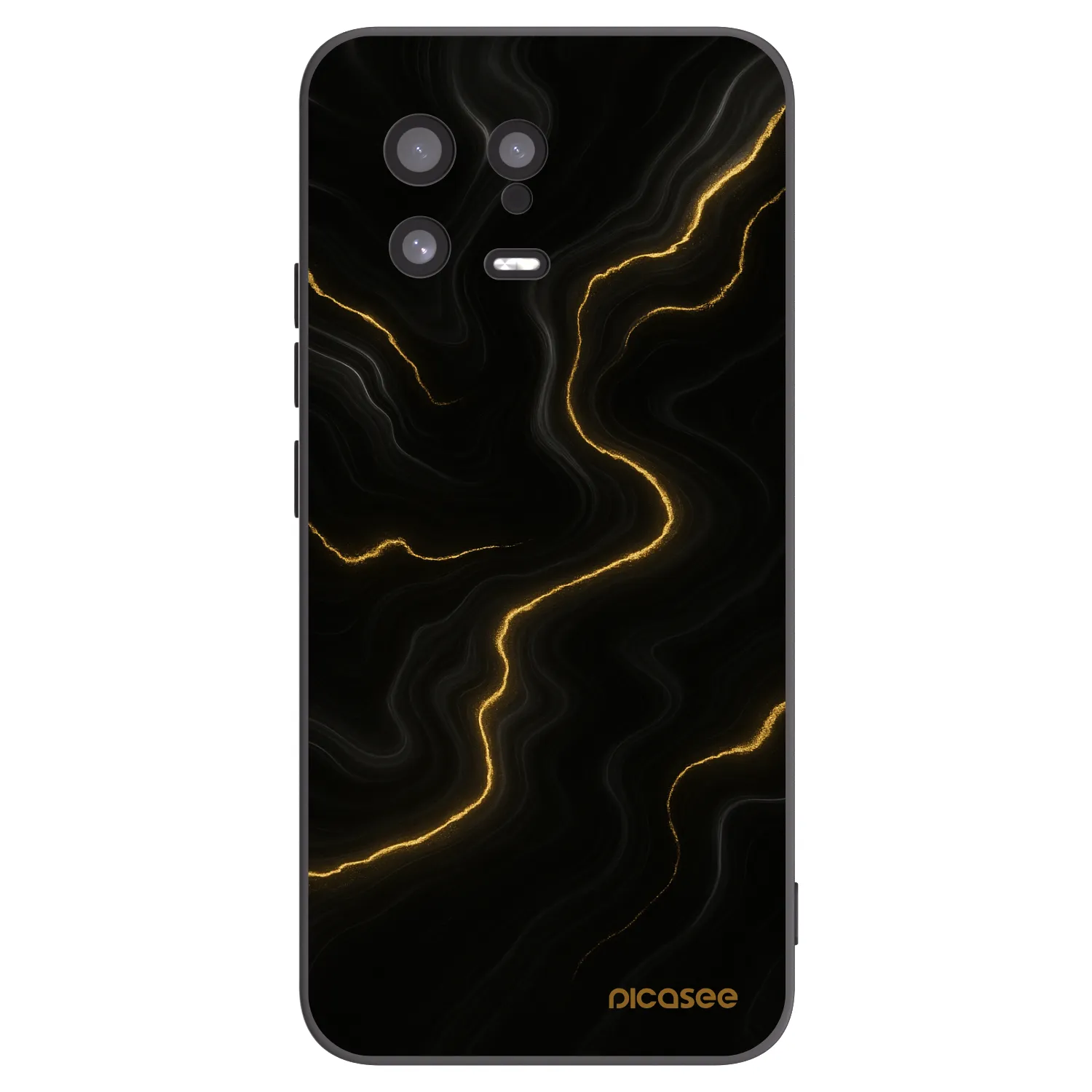 Picasee Μαύρη θήκη σιλικόνης για Xiaomi 13 - Thunder